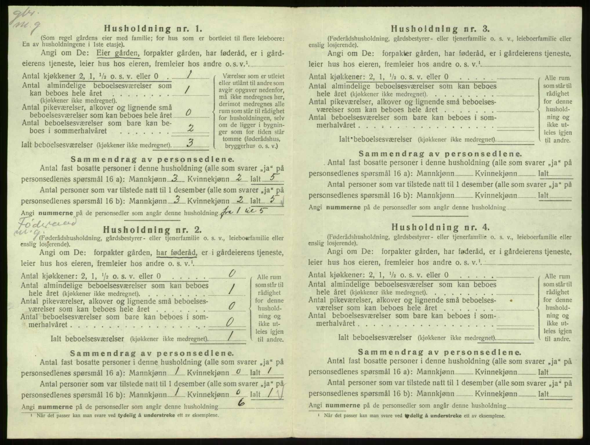 SAB, 1920 census for Masfjorden, 1920, p. 200