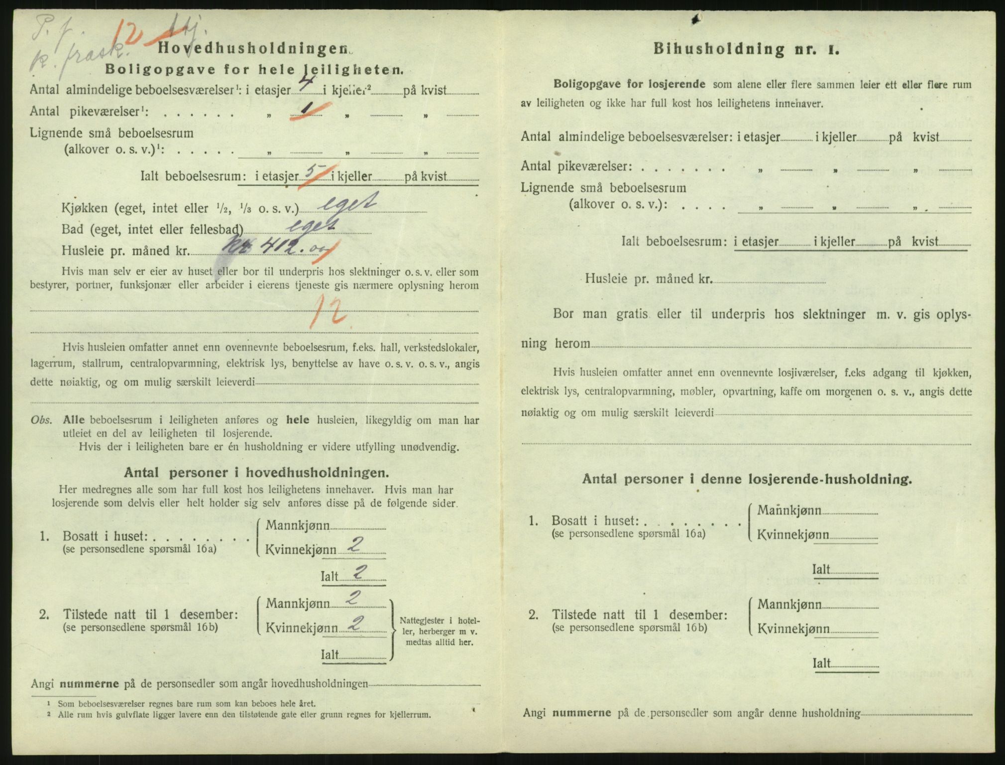 SAO, 1920 census for Kristiania, 1920, p. 111416