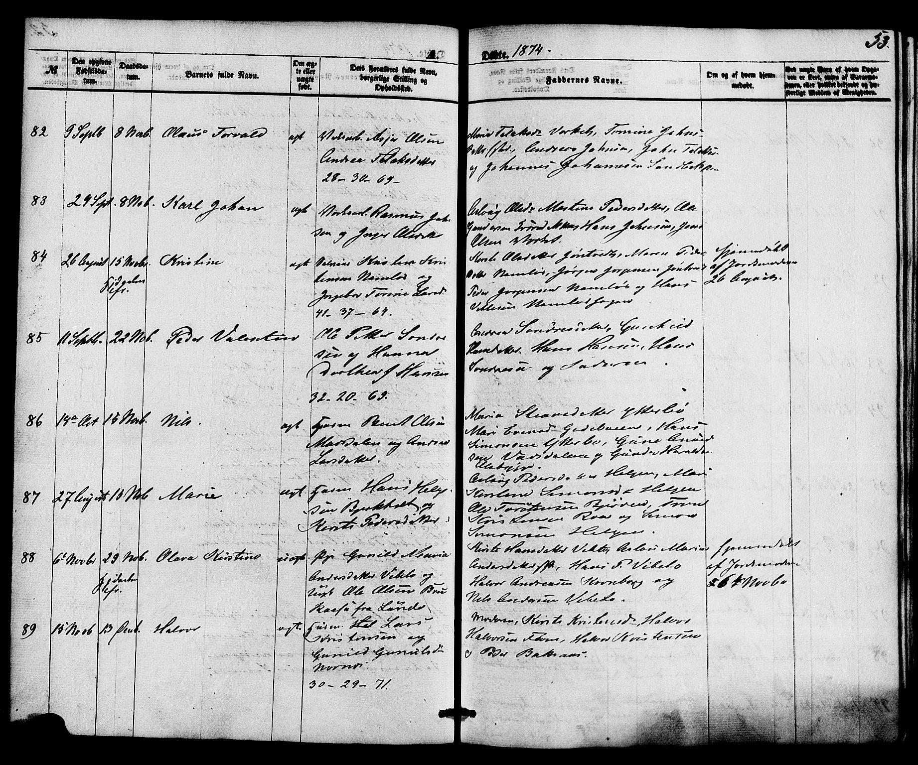 Holla kirkebøker, SAKO/A-272/F/Fa/L0007: Parish register (official) no. 7, 1869-1881, p. 53