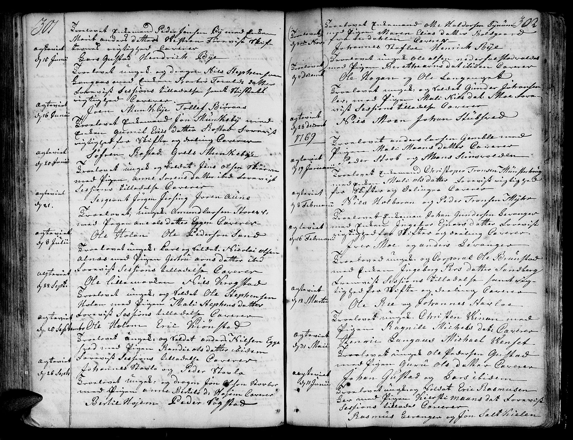 Ministerialprotokoller, klokkerbøker og fødselsregistre - Nord-Trøndelag, SAT/A-1458/717/L0141: Parish register (official) no. 717A01, 1747-1803, p. 301-302