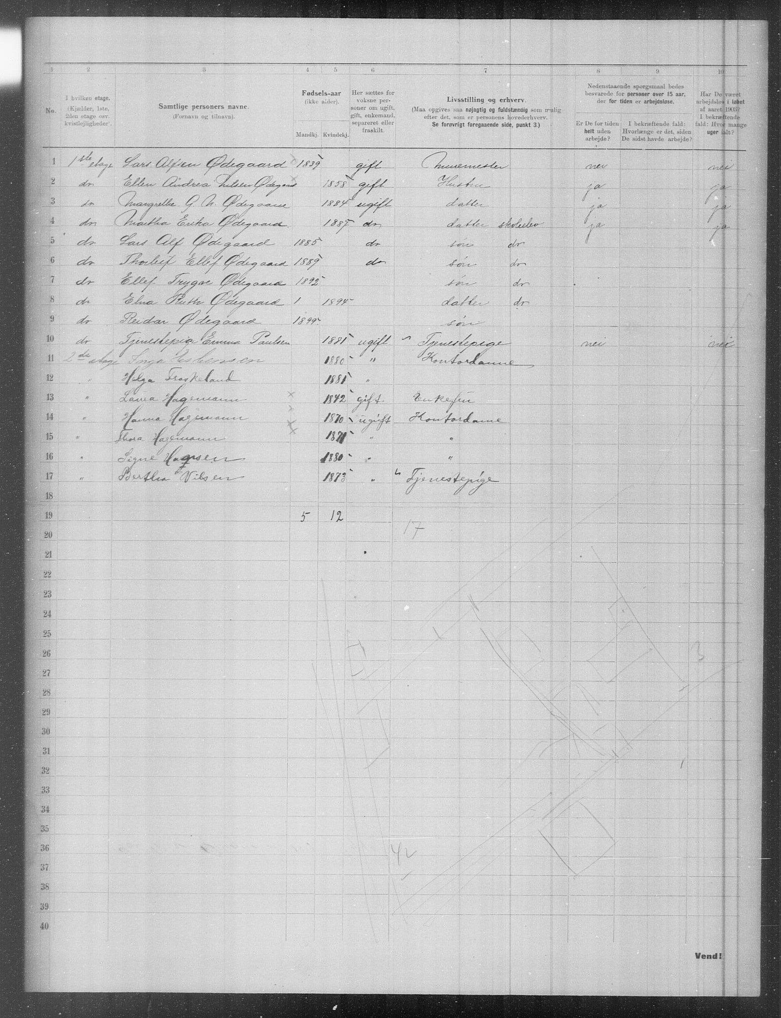 OBA, Municipal Census 1903 for Kristiania, 1903, p. 4834