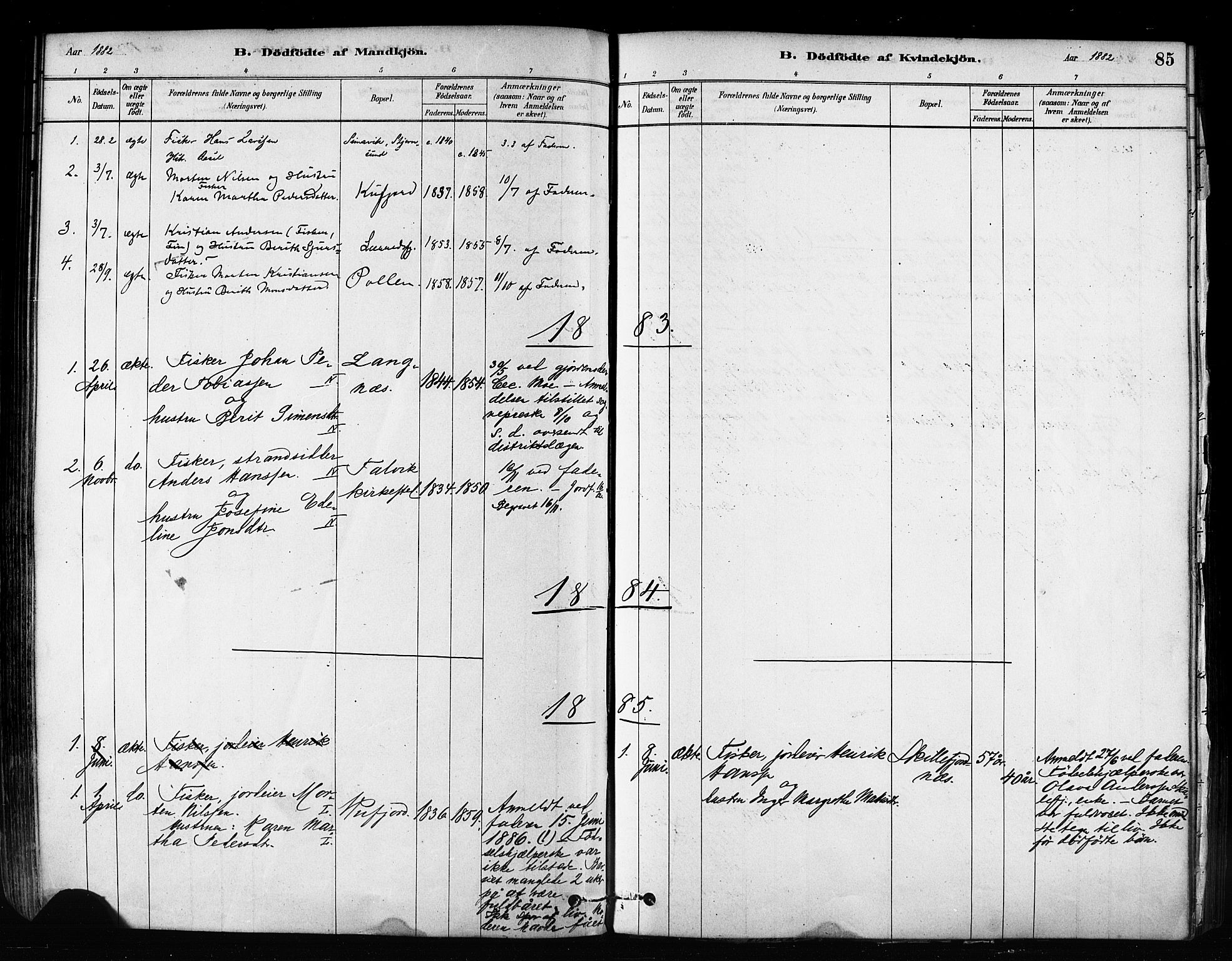Talvik sokneprestkontor, SATØ/S-1337/H/Ha/L0012kirke: Parish register (official) no. 12, 1878-1886, p. 85