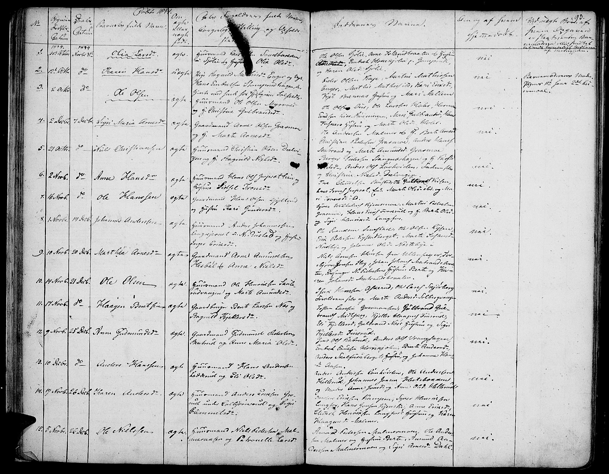 Vinger prestekontor, AV/SAH-PREST-024/H/Ha/Haa/L0007: Parish register (official) no. 7, 1826-1839, p. 93