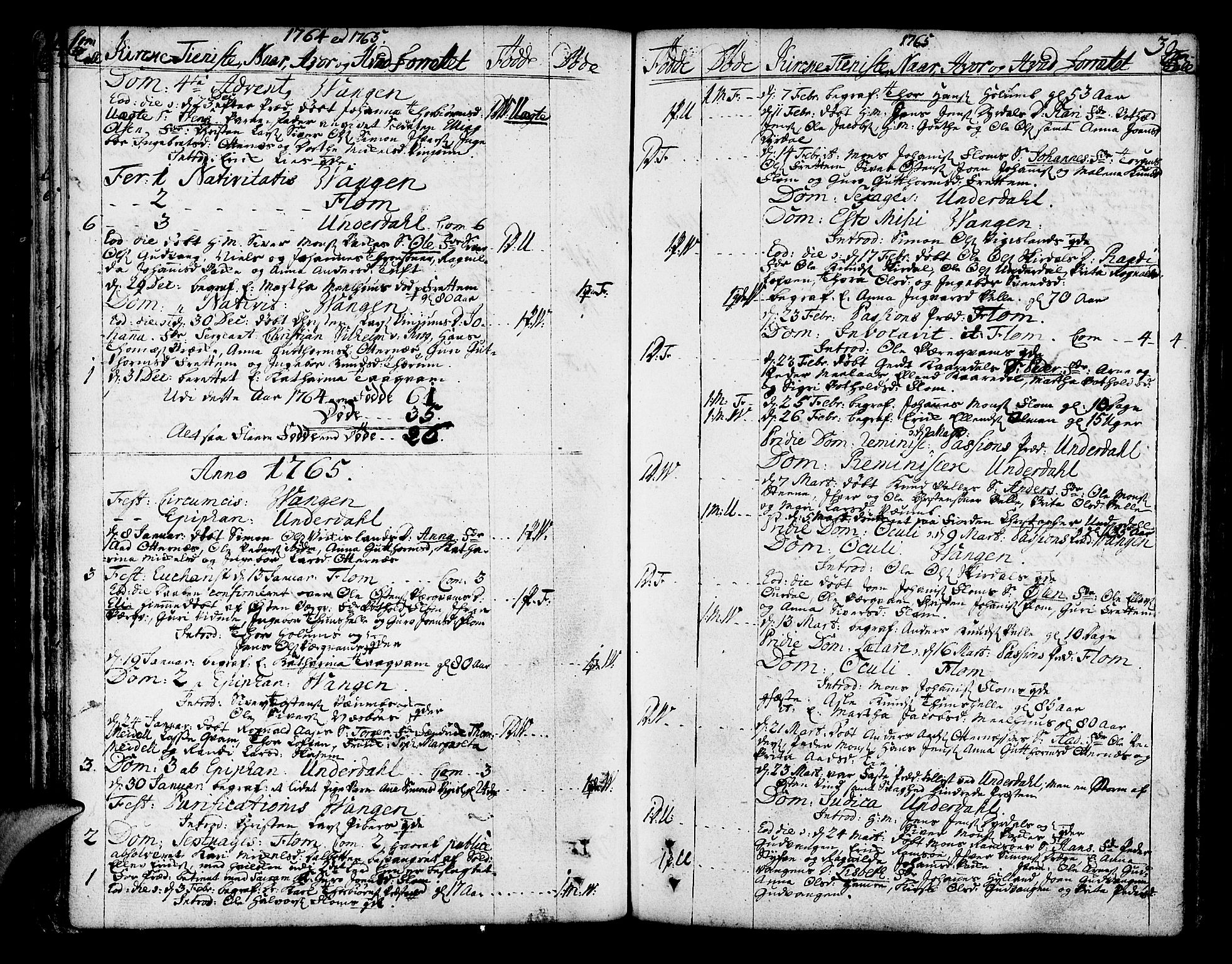 Aurland sokneprestembete, SAB/A-99937/H/Ha/Haa/L0004: Parish register (official) no. A 4, 1756-1801, p. 30