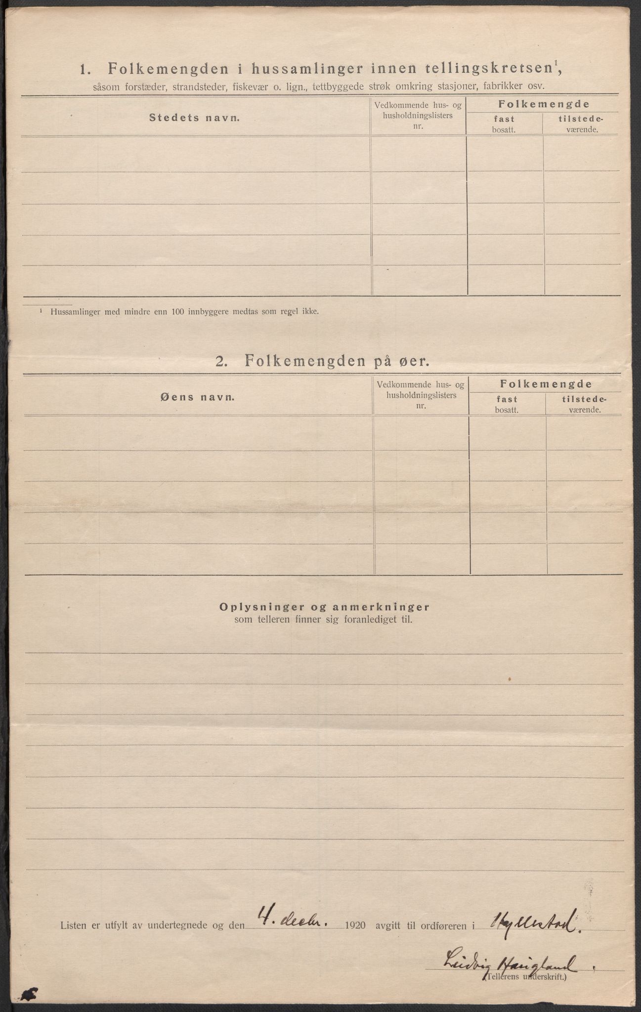 SAB, 1920 census for Hyllestad, 1920, p. 37