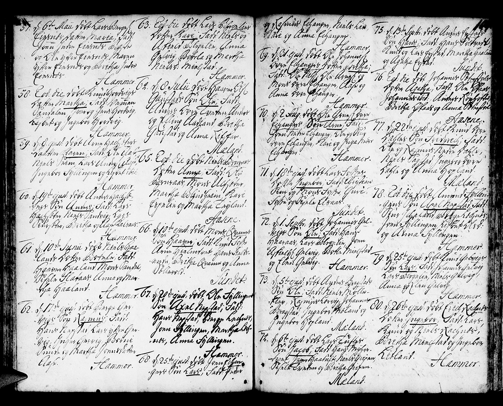 Hamre sokneprestembete, AV/SAB-A-75501/H/Ha/Haa/Haaa/L0006: Parish register (official) no. A 6, 1750-1761, p. 104