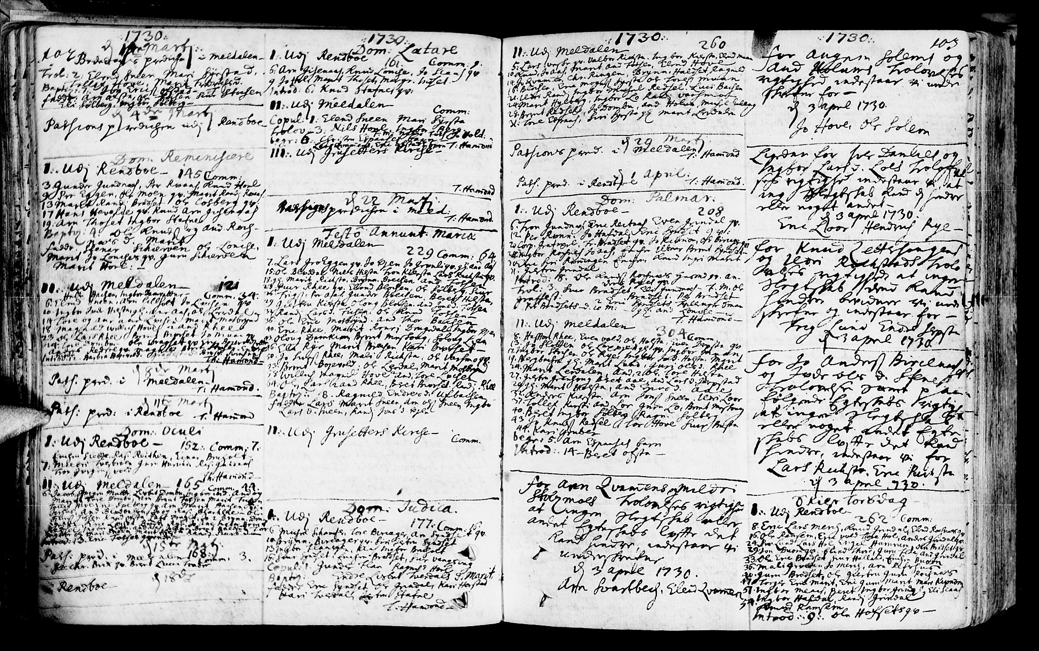 Ministerialprotokoller, klokkerbøker og fødselsregistre - Sør-Trøndelag, SAT/A-1456/672/L0850: Parish register (official) no. 672A03, 1725-1751, p. 102-103