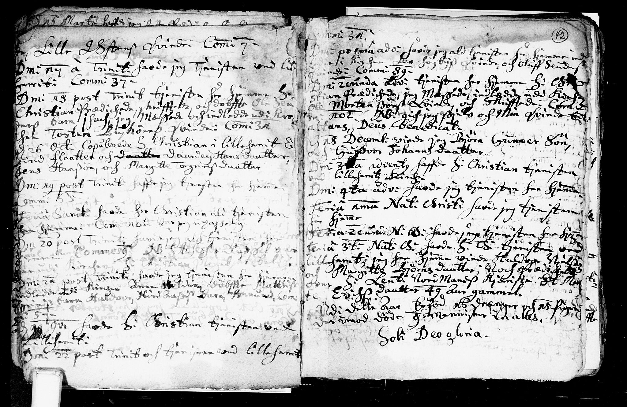 Heddal kirkebøker, SAKO/A-268/F/Fa/L0002: Parish register (official) no. I 2, 1699-1722, p. 42