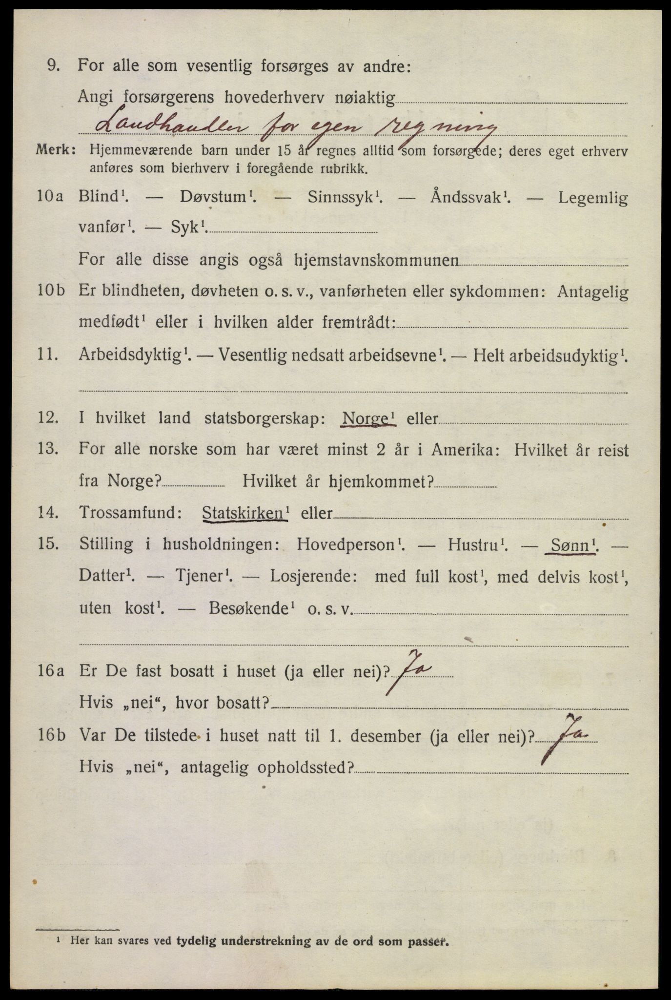 SAKO, 1920 census for Øvre Sandsvær, 1920, p. 1611