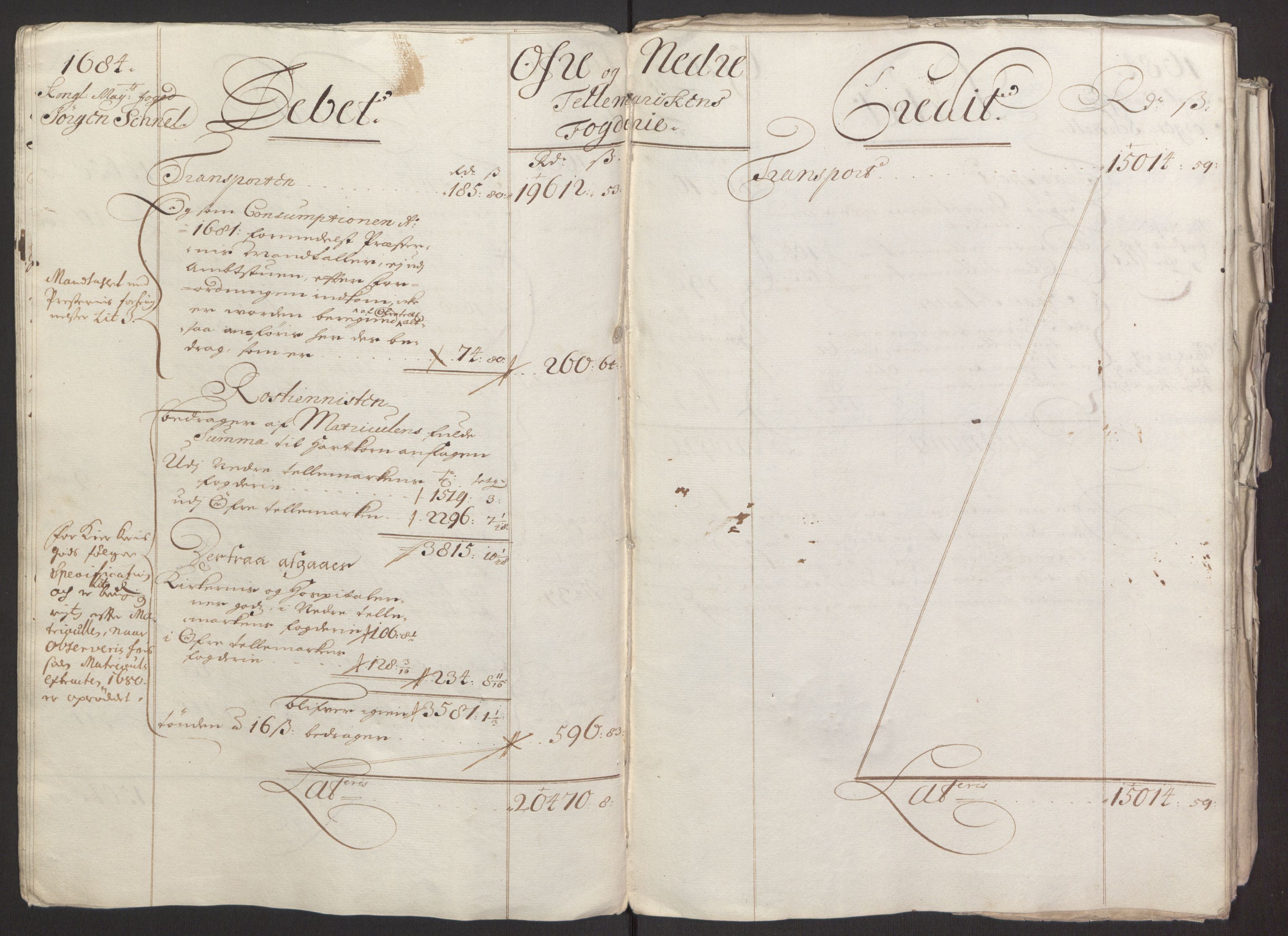 Rentekammeret inntil 1814, Reviderte regnskaper, Fogderegnskap, RA/EA-4092/R35/L2075: Fogderegnskap Øvre og Nedre Telemark, 1680-1684, p. 19