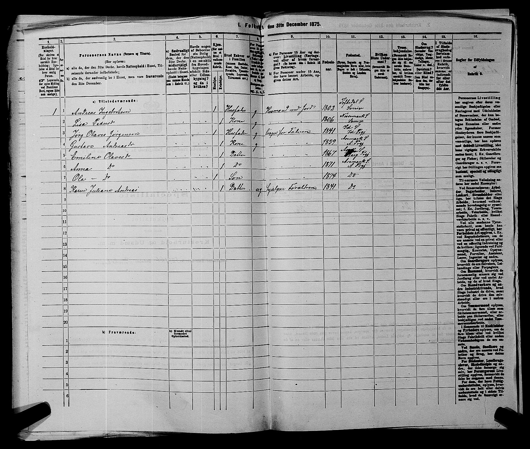 RA, 1875 census for 0118P Aremark, 1875, p. 479
