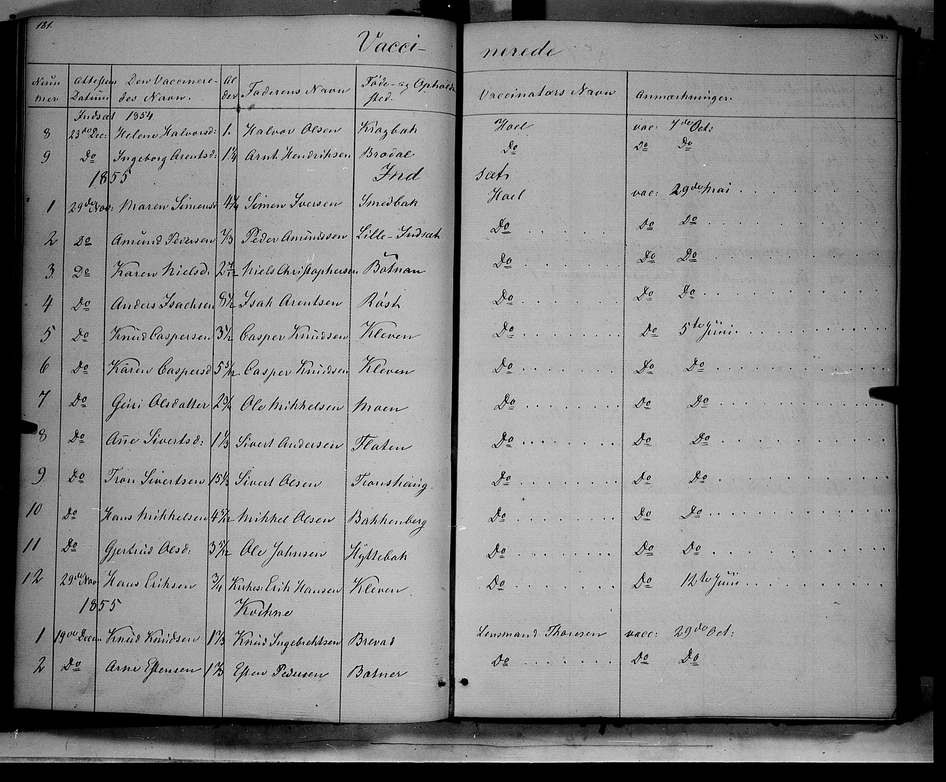 Kvikne prestekontor, AV/SAH-PREST-064/H/Ha/Haa/L0005: Parish register (official) no. 5, 1841-1862, p. 181