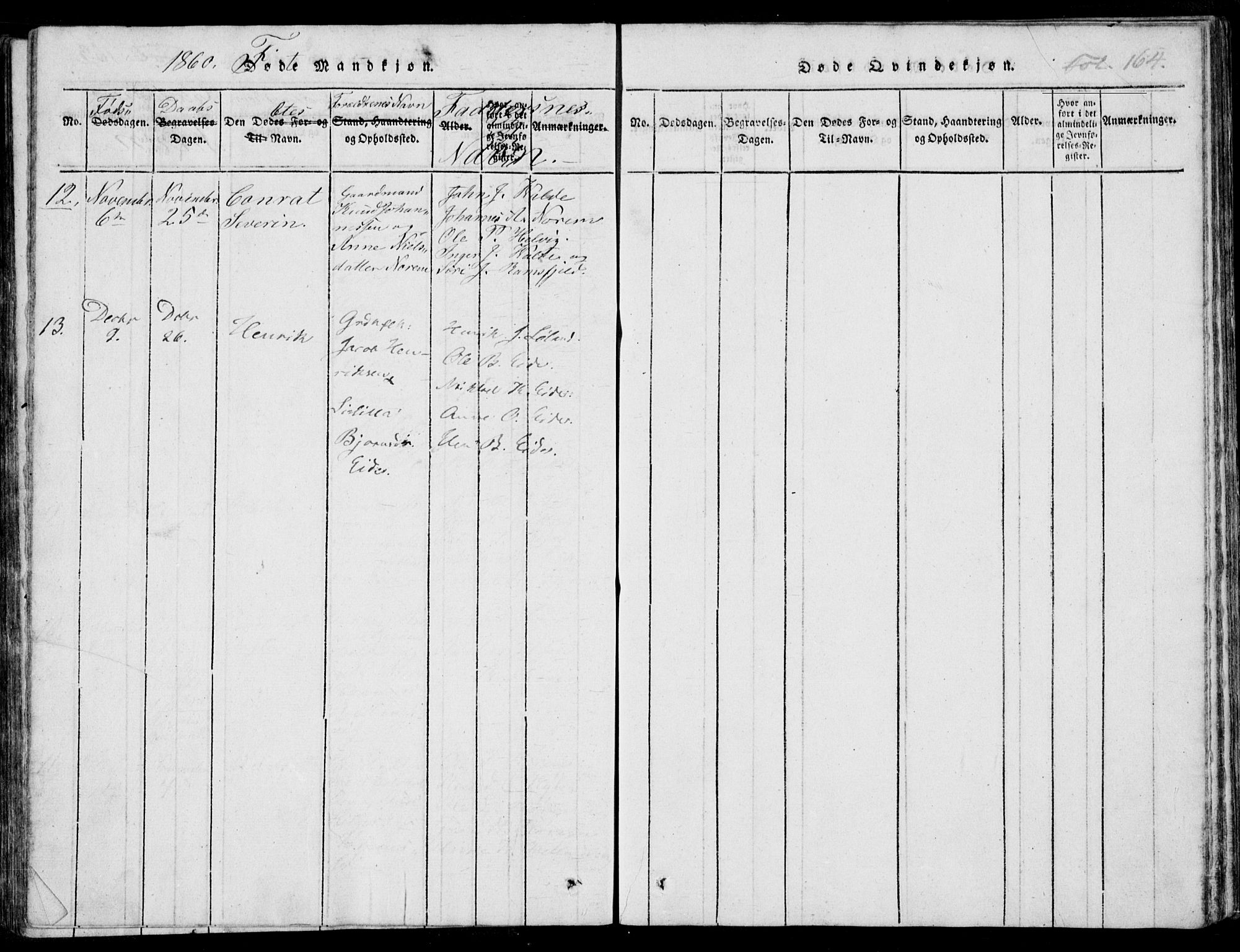 Nedstrand sokneprestkontor, AV/SAST-A-101841/01/IV: Parish register (official) no. A 7, 1816-1870, p. 164