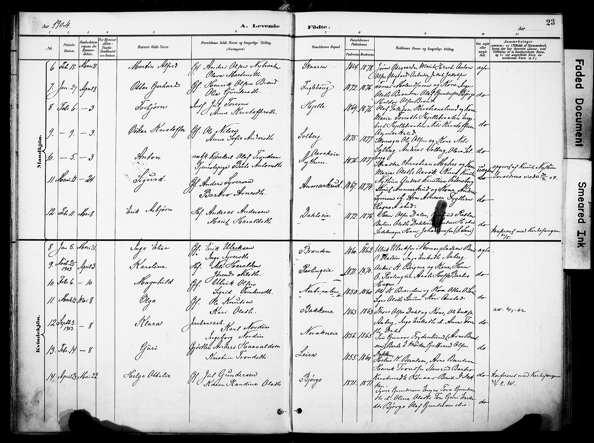 Nord-Aurdal prestekontor, SAH/PREST-132/H/Ha/Haa/L0014: Parish register (official) no. 14, 1896-1912, p. 23