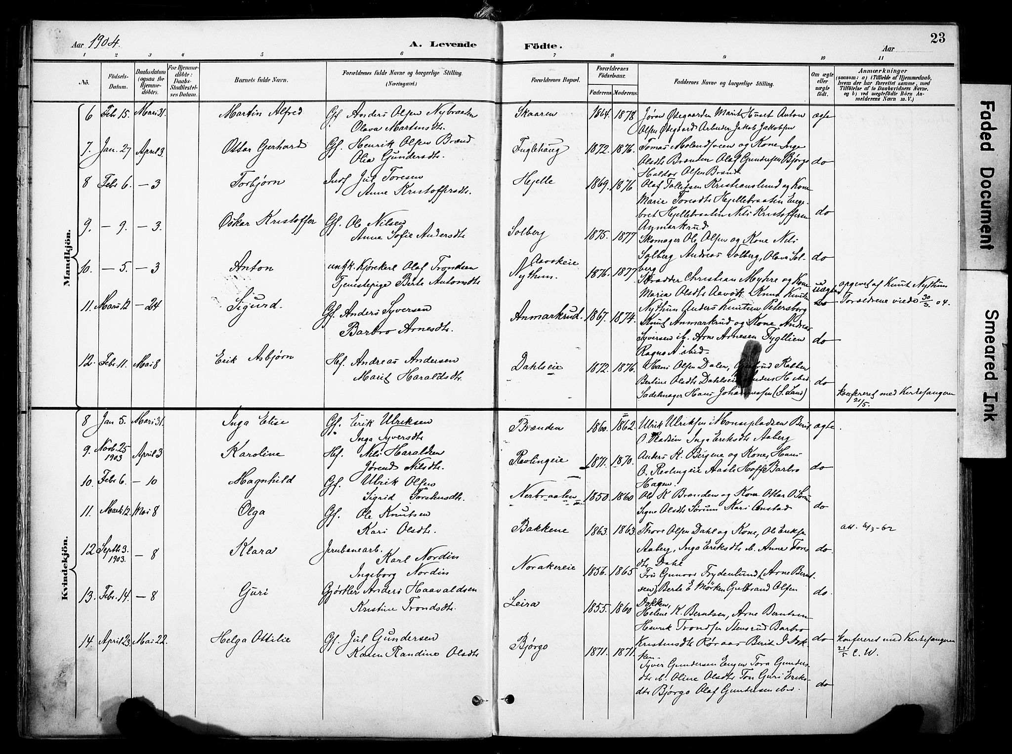 Nord-Aurdal prestekontor, AV/SAH-PREST-132/H/Ha/Haa/L0014: Parish register (official) no. 14, 1896-1912, p. 23