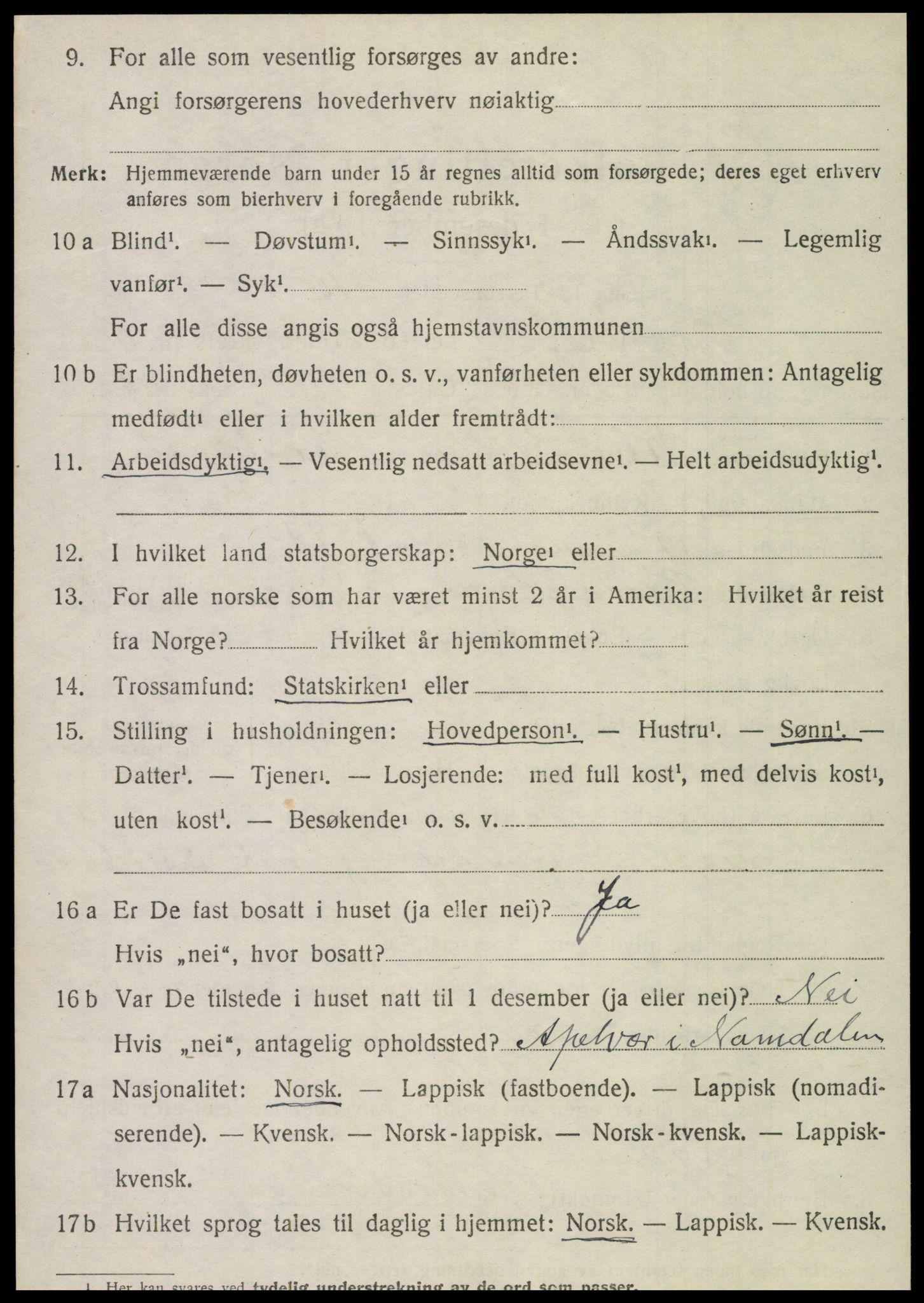 SAT, 1920 census for Brønnøy, 1920, p. 8741