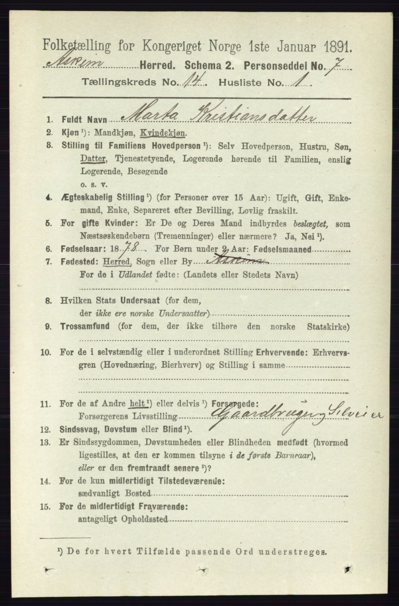 RA, 1891 census for 0124 Askim, 1891, p. 2252