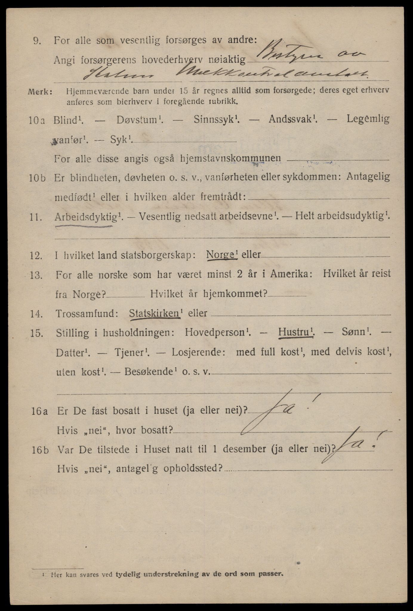 SAT, 1920 census for Trondheim, 1920, p. 54225