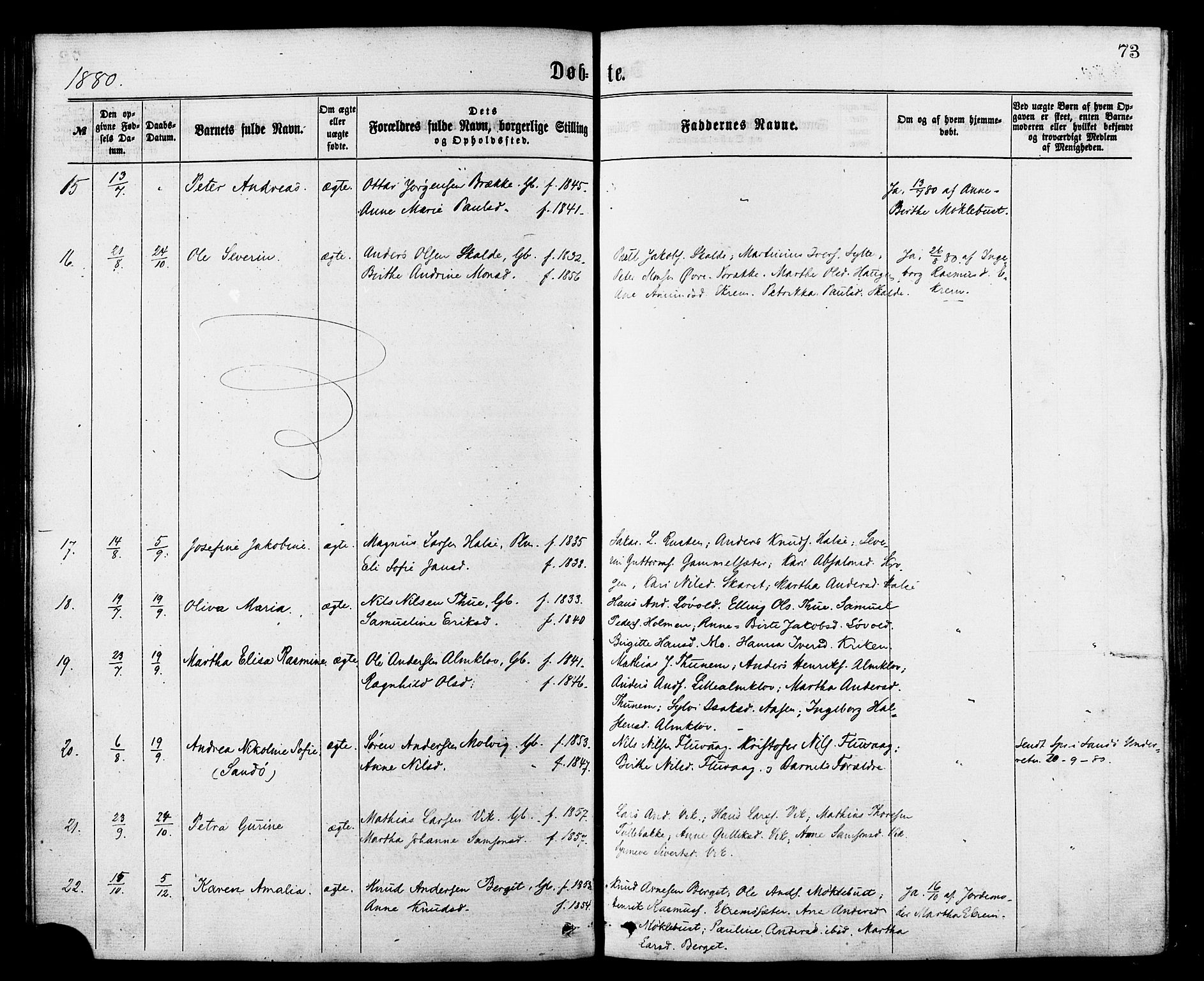 Ministerialprotokoller, klokkerbøker og fødselsregistre - Møre og Romsdal, AV/SAT-A-1454/501/L0007: Parish register (official) no. 501A07, 1868-1884, p. 73