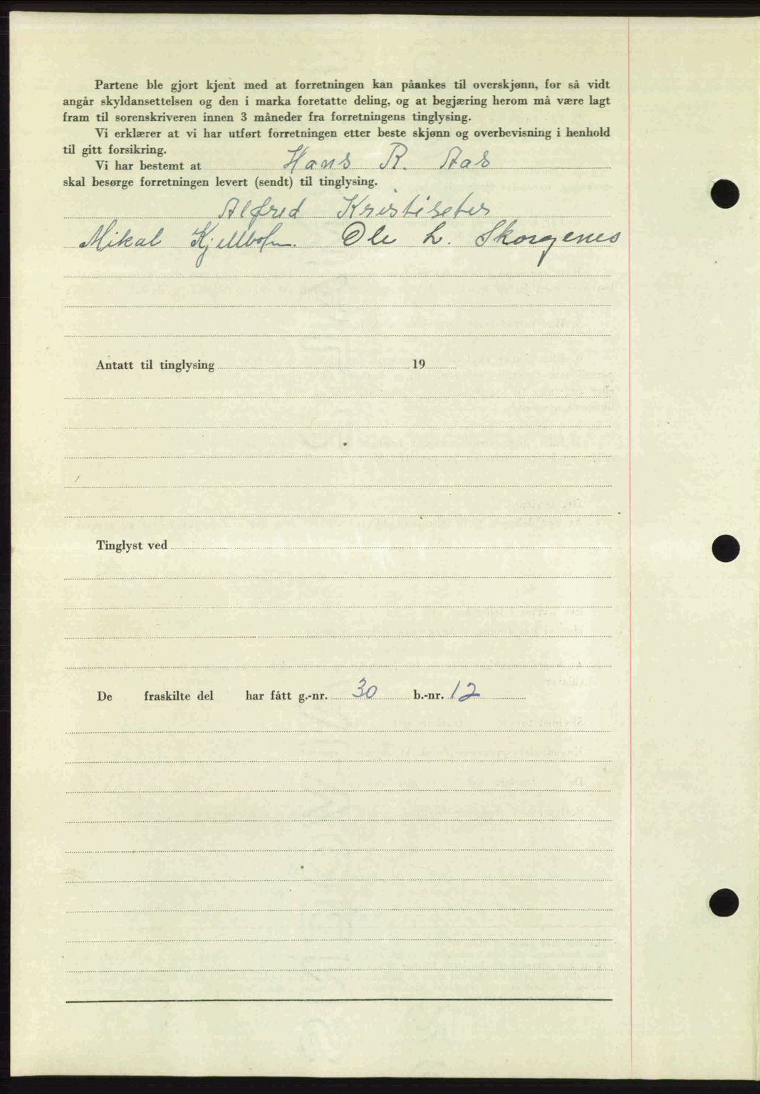 Romsdal sorenskriveri, AV/SAT-A-4149/1/2/2C: Mortgage book no. A26, 1948-1948, Diary no: : 1209/1948