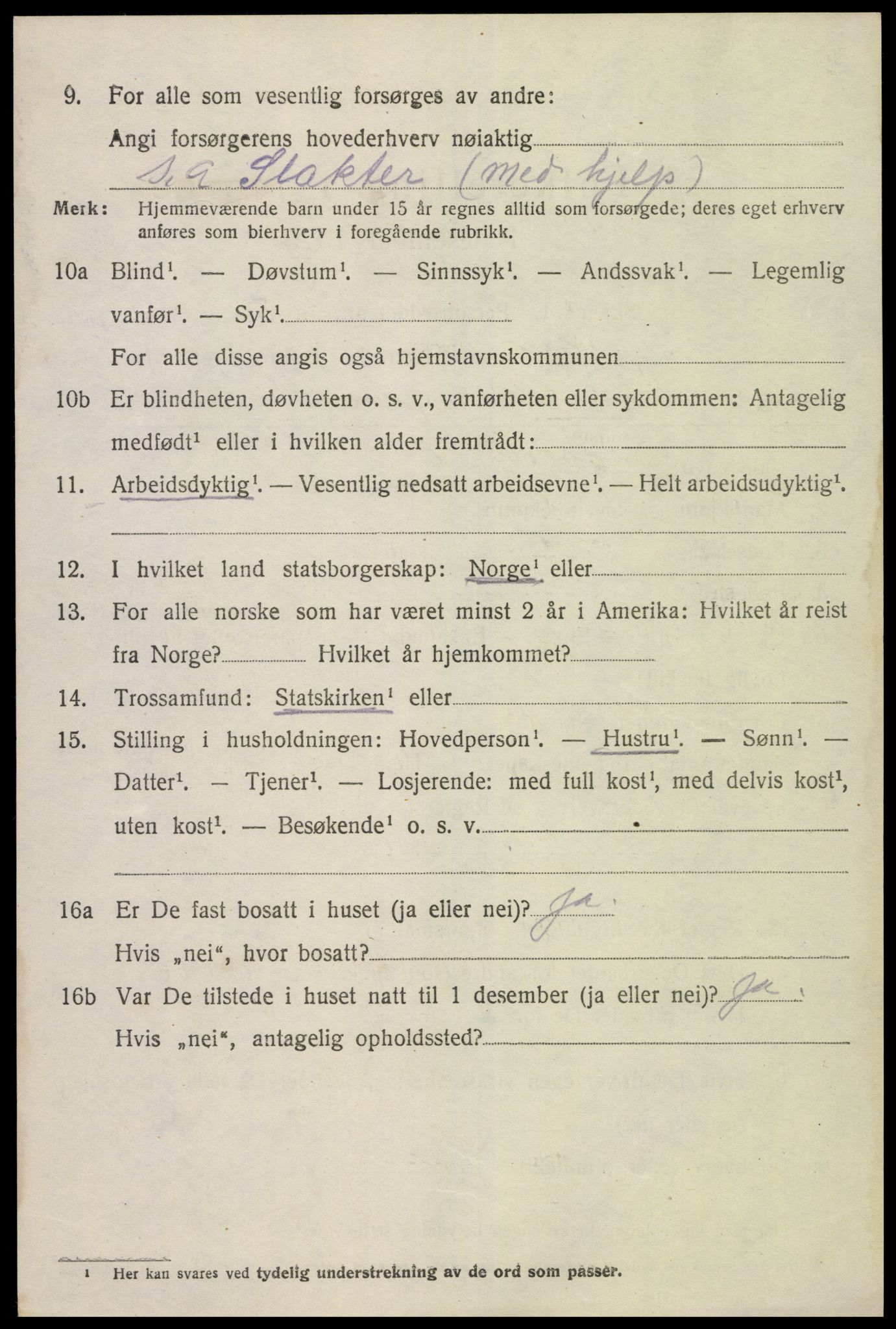 SAK, 1920 census for Øyestad, 1920, p. 5915