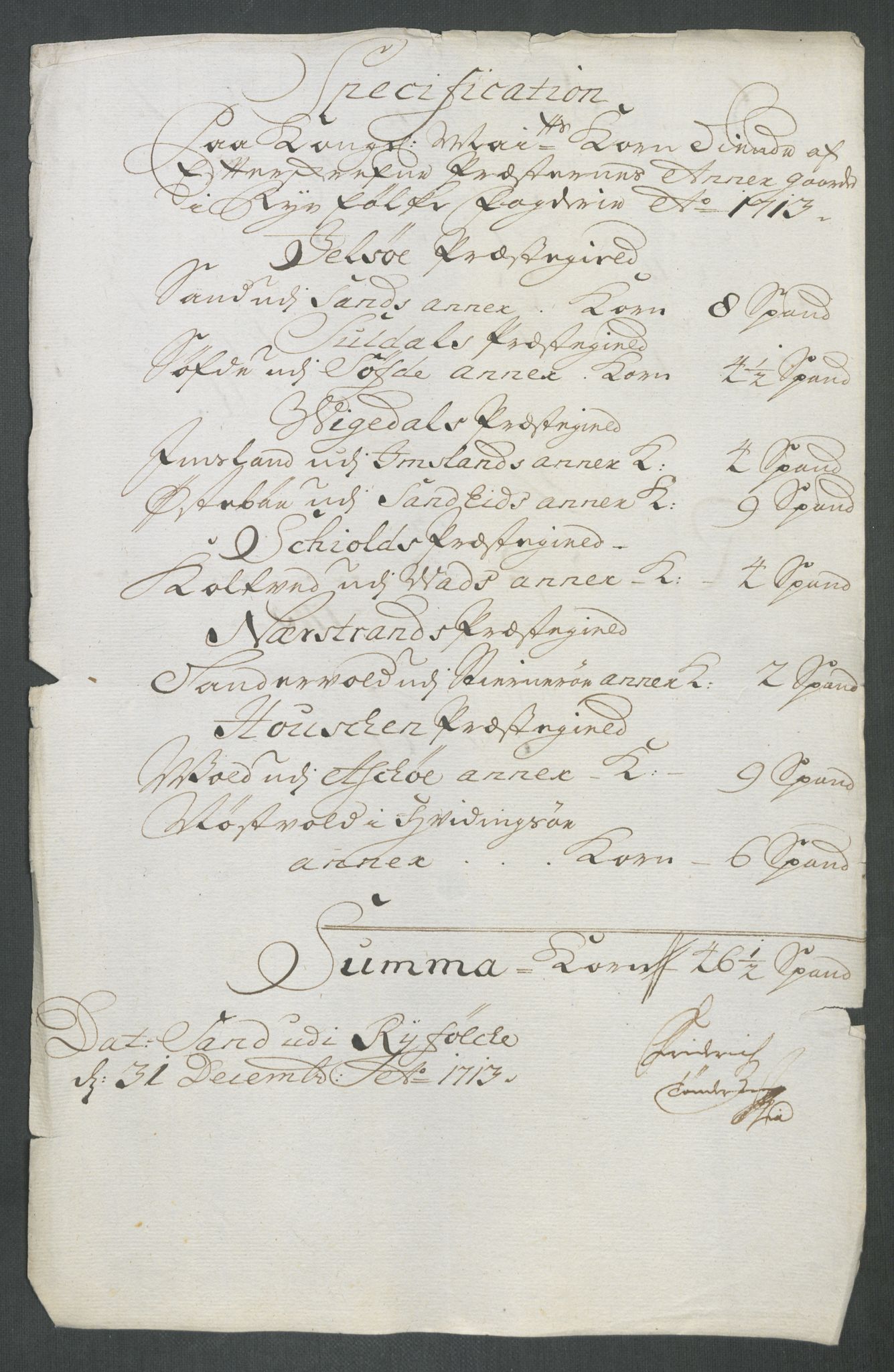 Rentekammeret inntil 1814, Reviderte regnskaper, Fogderegnskap, RA/EA-4092/R47/L2866: Fogderegnskap Ryfylke, 1713, p. 411