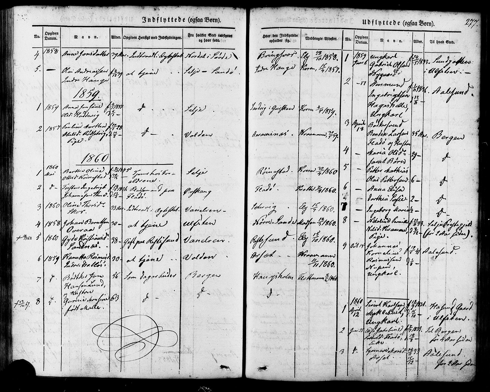 Ministerialprotokoller, klokkerbøker og fødselsregistre - Møre og Romsdal, AV/SAT-A-1454/503/L0034: Parish register (official) no. 503A02, 1841-1884, p. 277