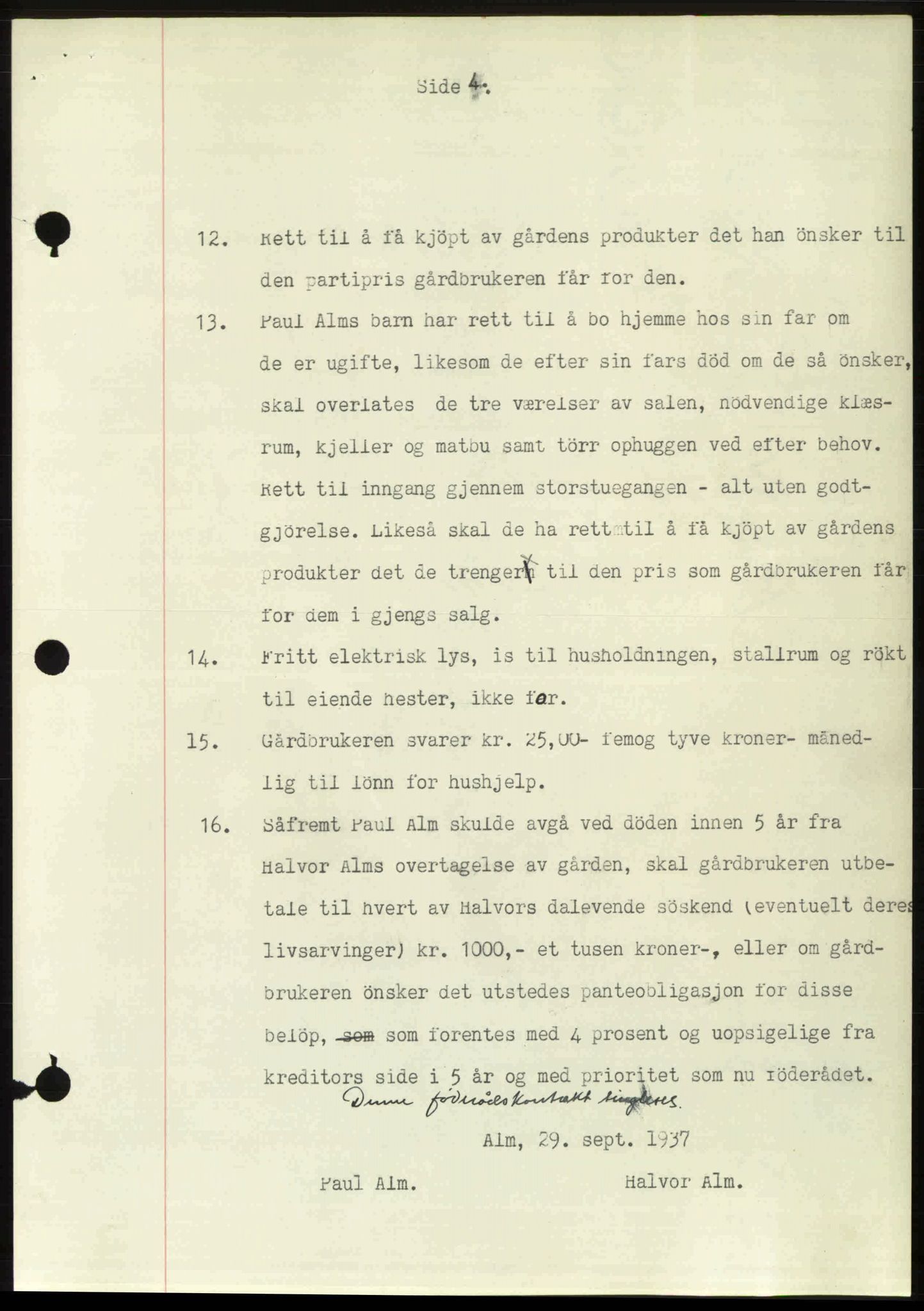 Toten tingrett, SAH/TING-006/H/Hb/Hbc/L0003: Mortgage book no. Hbc-03, 1937-1938, Diary no: : 2294/1937