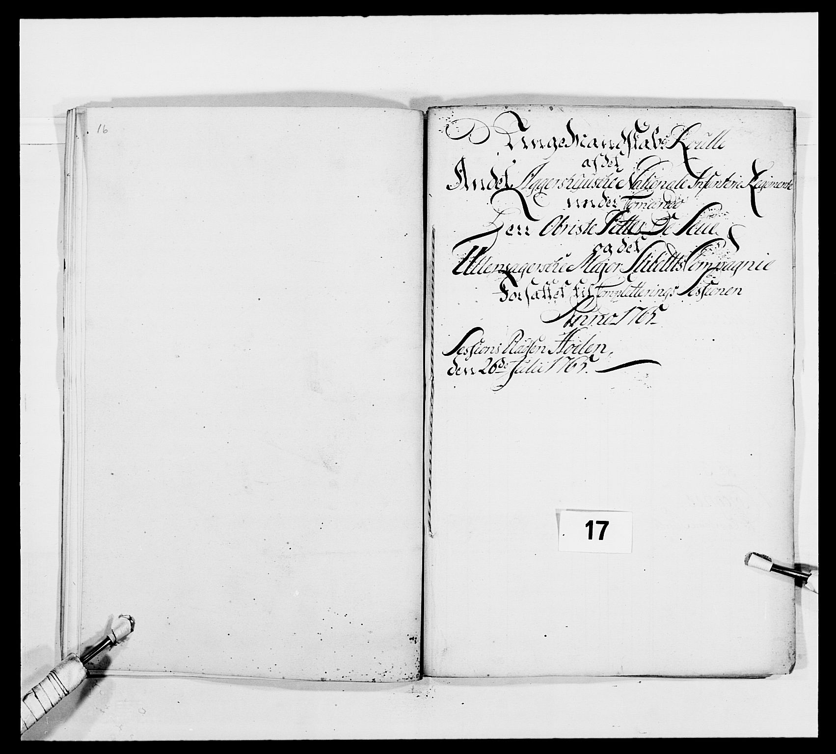 Kommanderende general (KG I) med Det norske krigsdirektorium, AV/RA-EA-5419/E/Ea/L0492: 2. Akershusiske regiment, 1765, p. 384