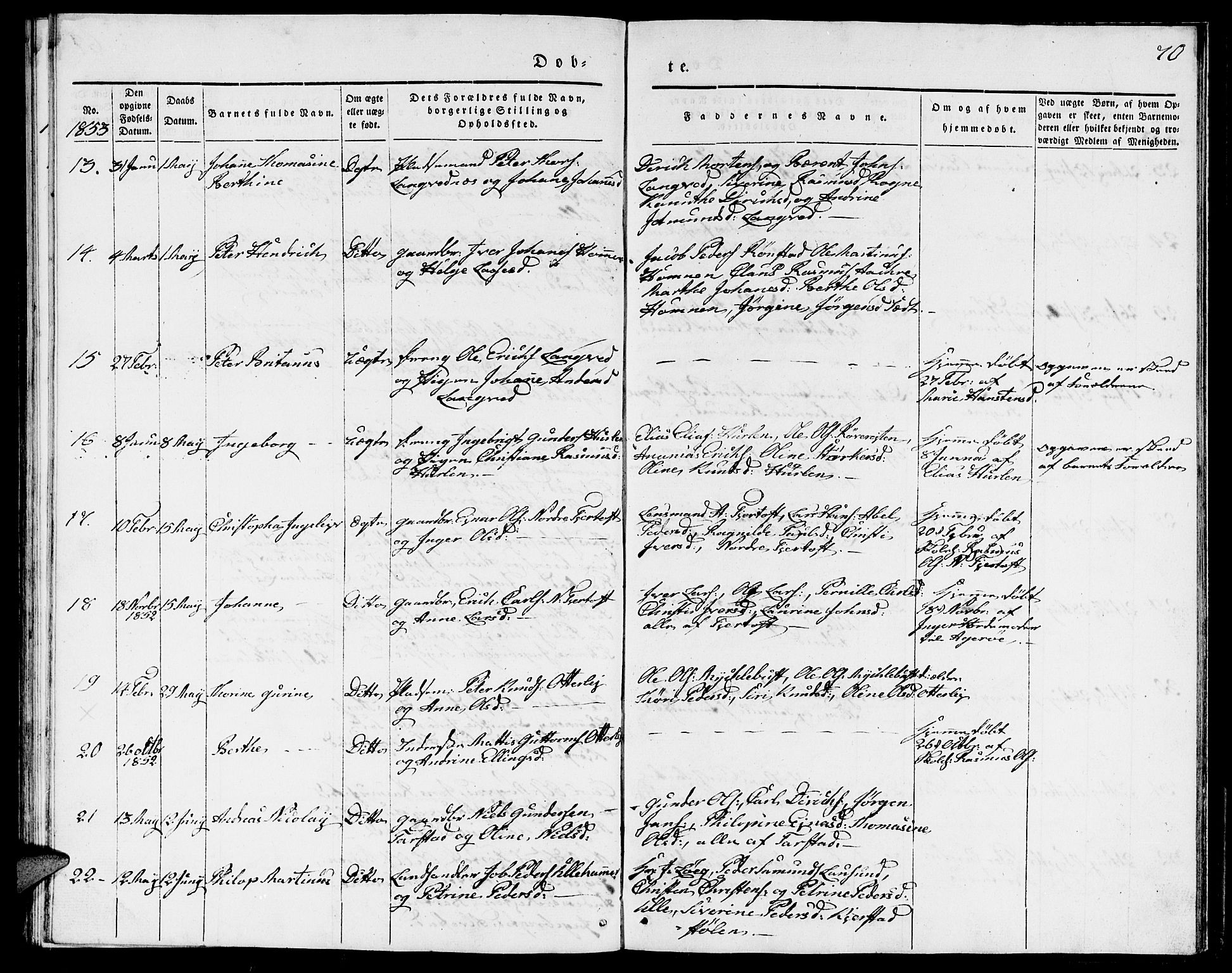 Ministerialprotokoller, klokkerbøker og fødselsregistre - Møre og Romsdal, AV/SAT-A-1454/536/L0507: Parish register (copy) no. 536C02, 1839-1859, p. 70