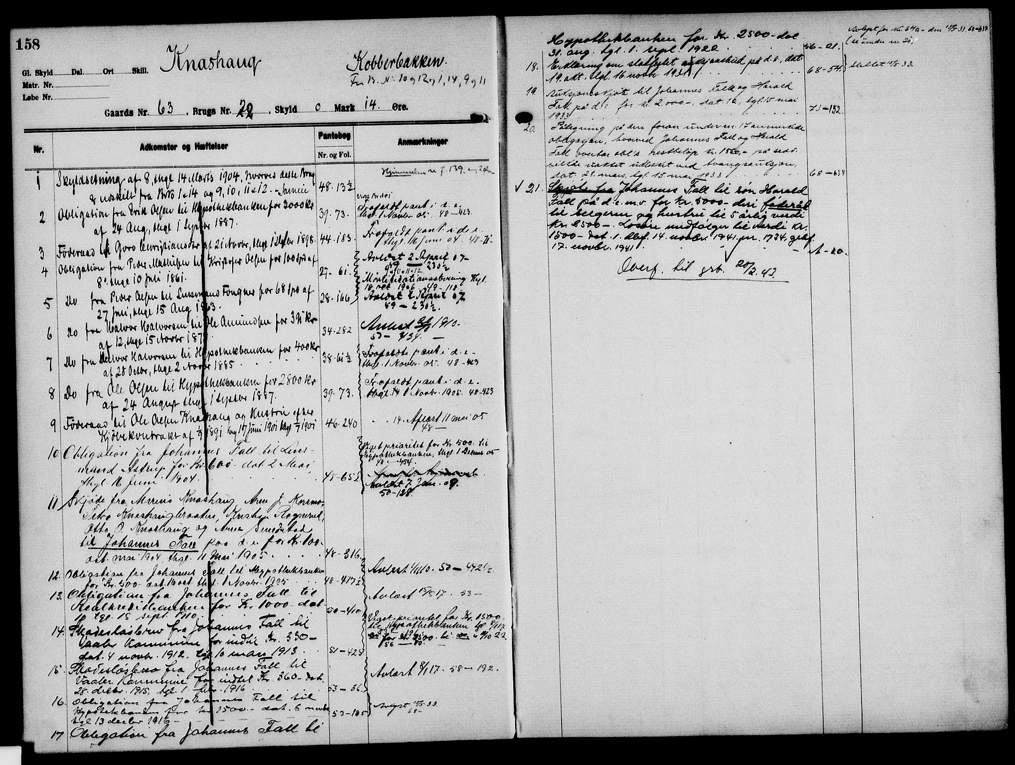 Solør tingrett, AV/SAH-TING-008/H/Ha/Hak/L0005: Mortgage register no. V, 1900-1935, p. 158