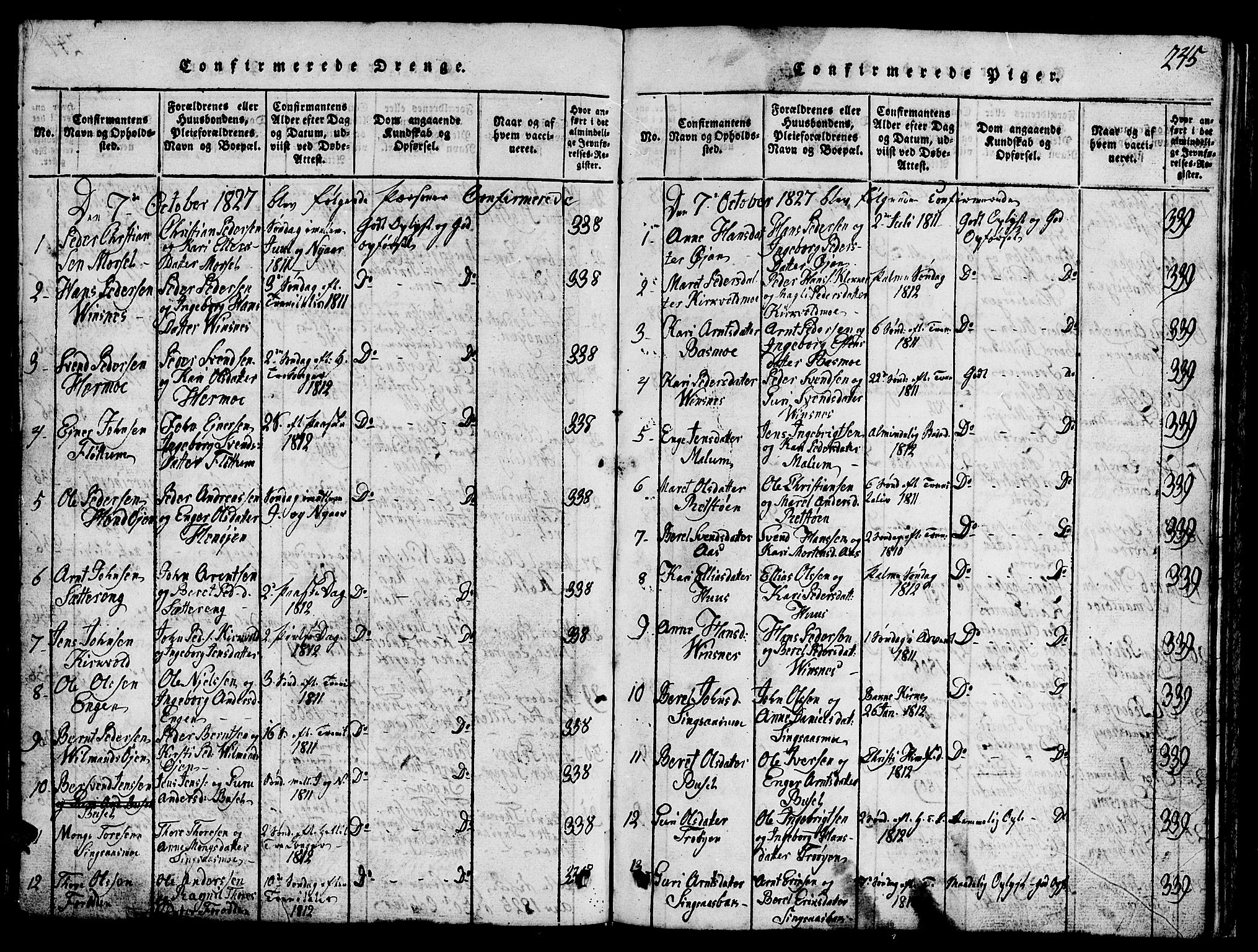 Ministerialprotokoller, klokkerbøker og fødselsregistre - Sør-Trøndelag, SAT/A-1456/688/L1026: Parish register (copy) no. 688C01, 1817-1860, p. 245