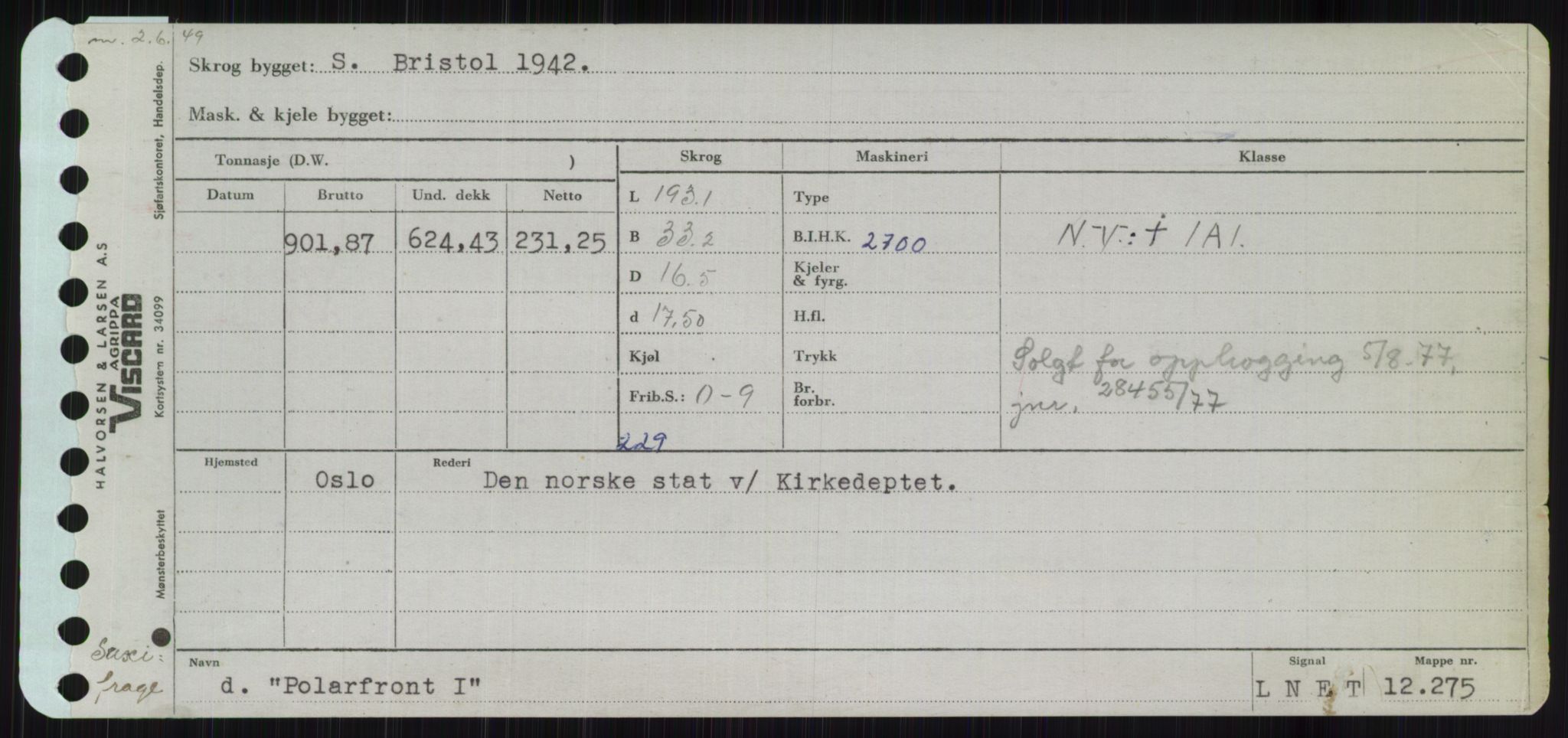 Sjøfartsdirektoratet med forløpere, Skipsmålingen, AV/RA-S-1627/H/Ha/L0004/0002: Fartøy, Mas-R / Fartøy, Odin-R, p. 351