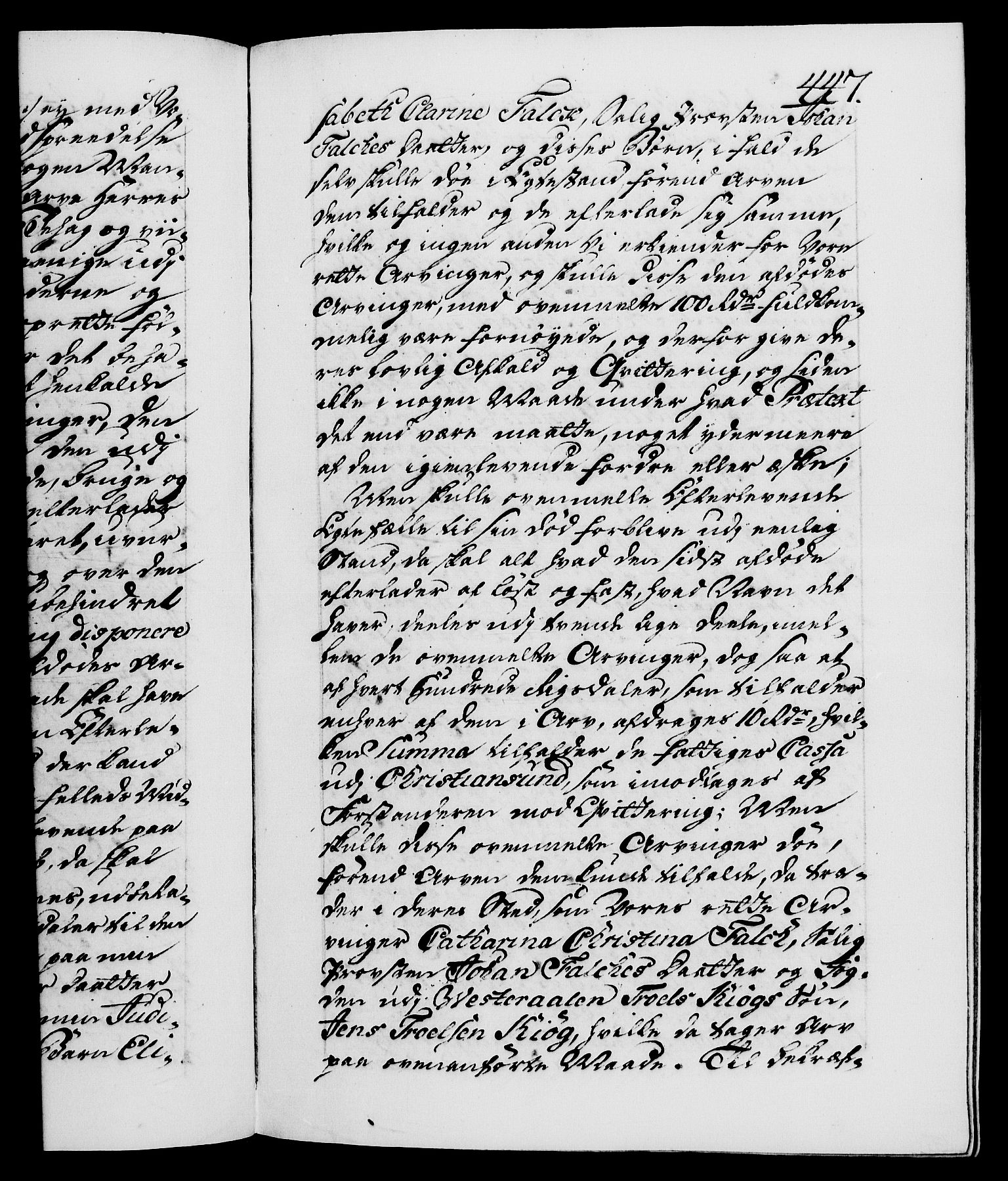 Danske Kanselli 1572-1799, AV/RA-EA-3023/F/Fc/Fca/Fcaa/L0046: Norske registre, 1773-1775, p. 447a