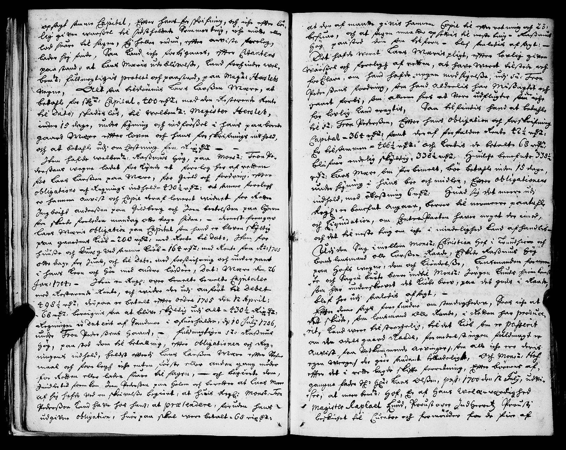 Inderøy sorenskriveri, AV/SAT-A-4147/1/1/1A/L0006: Tingbok, 1706-1710, p. 22b-23a