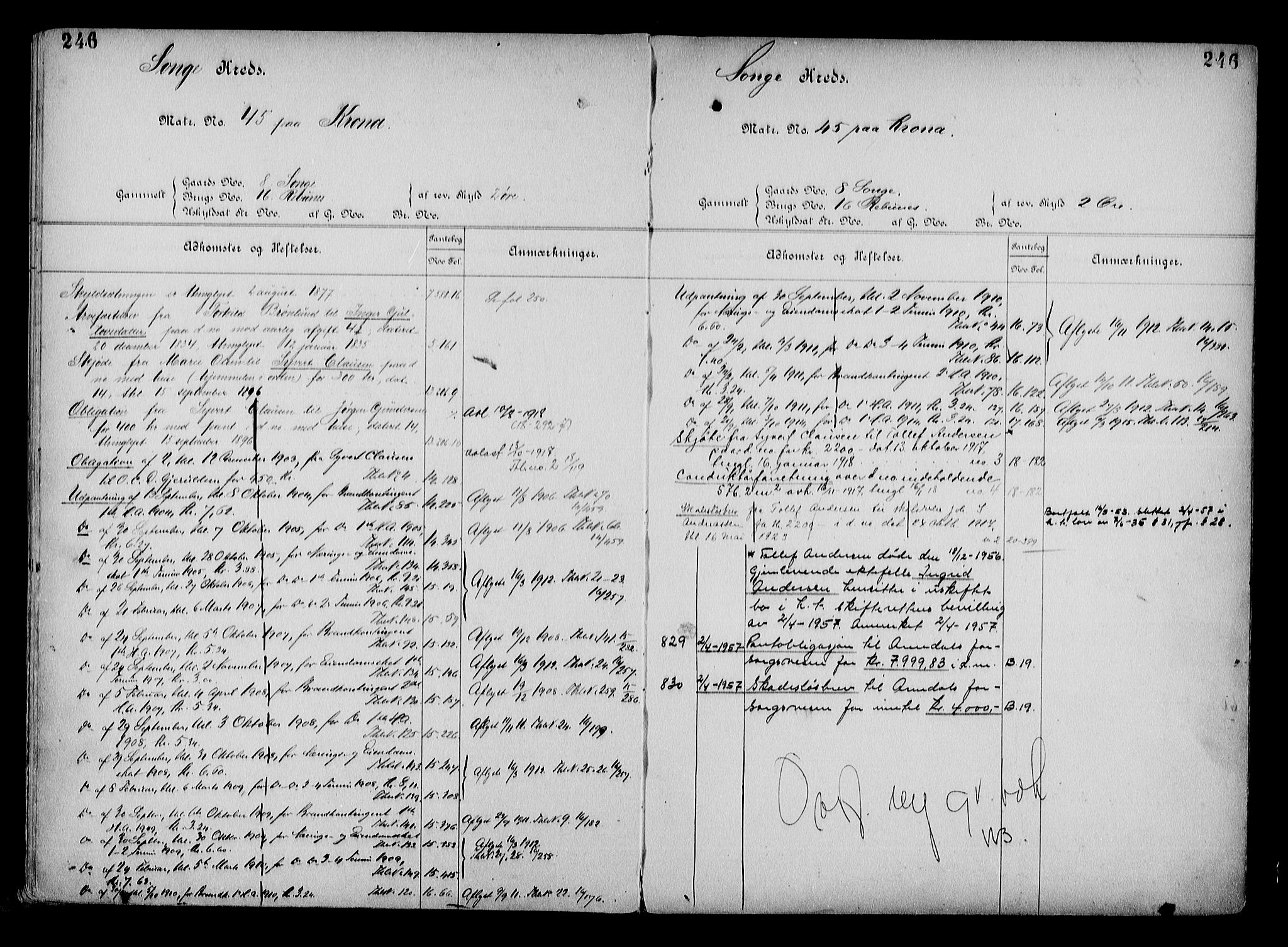 Arendal byfogd, AV/SAK-1222-0001/G/Ga/L0015: Mortgage register no. 13, 1860-1960, p. 246