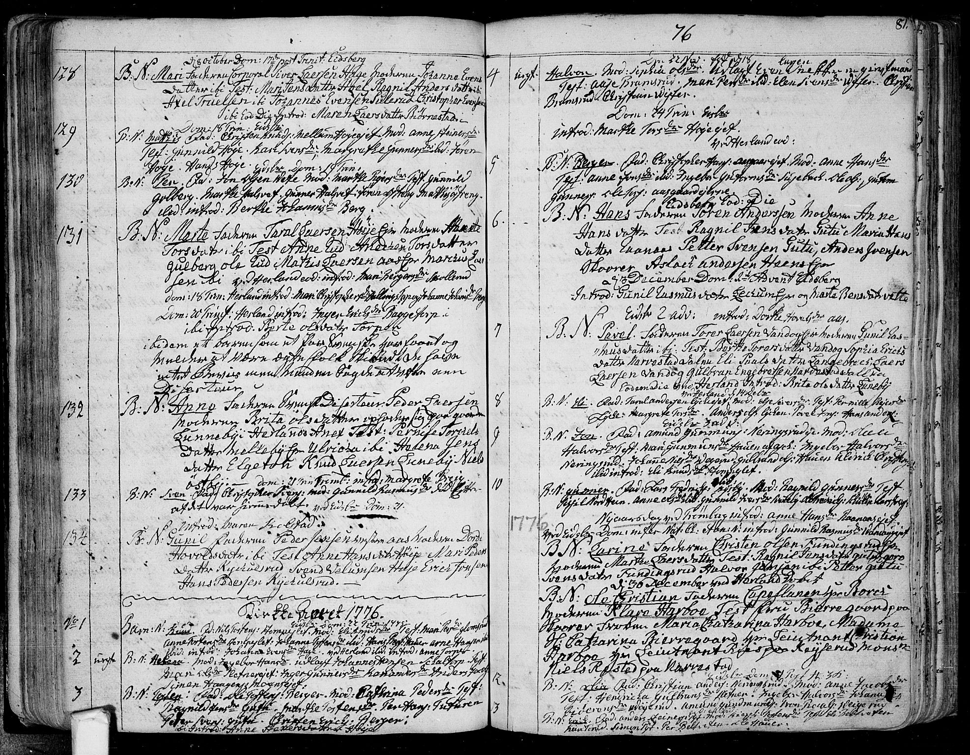 Eidsberg prestekontor Kirkebøker, SAO/A-10905/F/Fa/L0004: Parish register (official) no. I 4, 1759-1788, p. 81