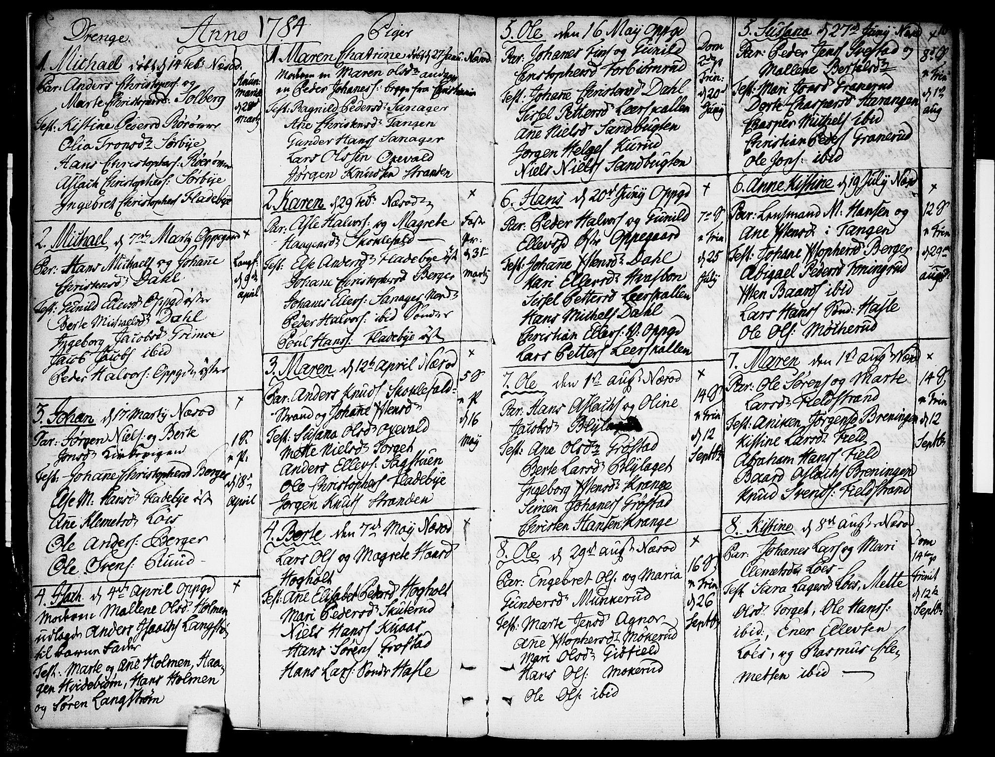 Nesodden prestekontor Kirkebøker, SAO/A-10013/F/Fa/L0004: Parish register (official) no. I 4, 1780-1792, p. 10