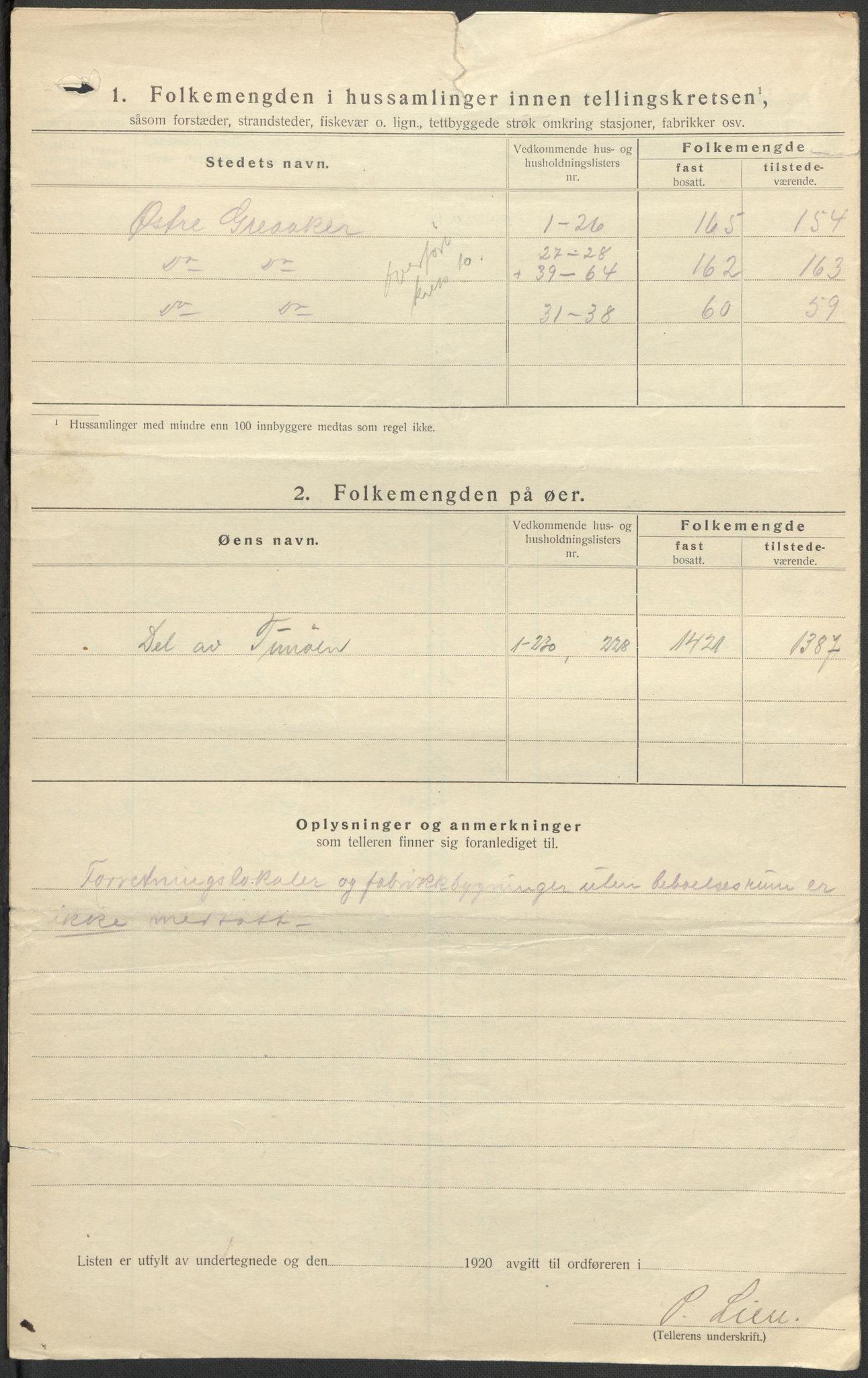 SAO, 1920 census for Tune, 1920, p. 47