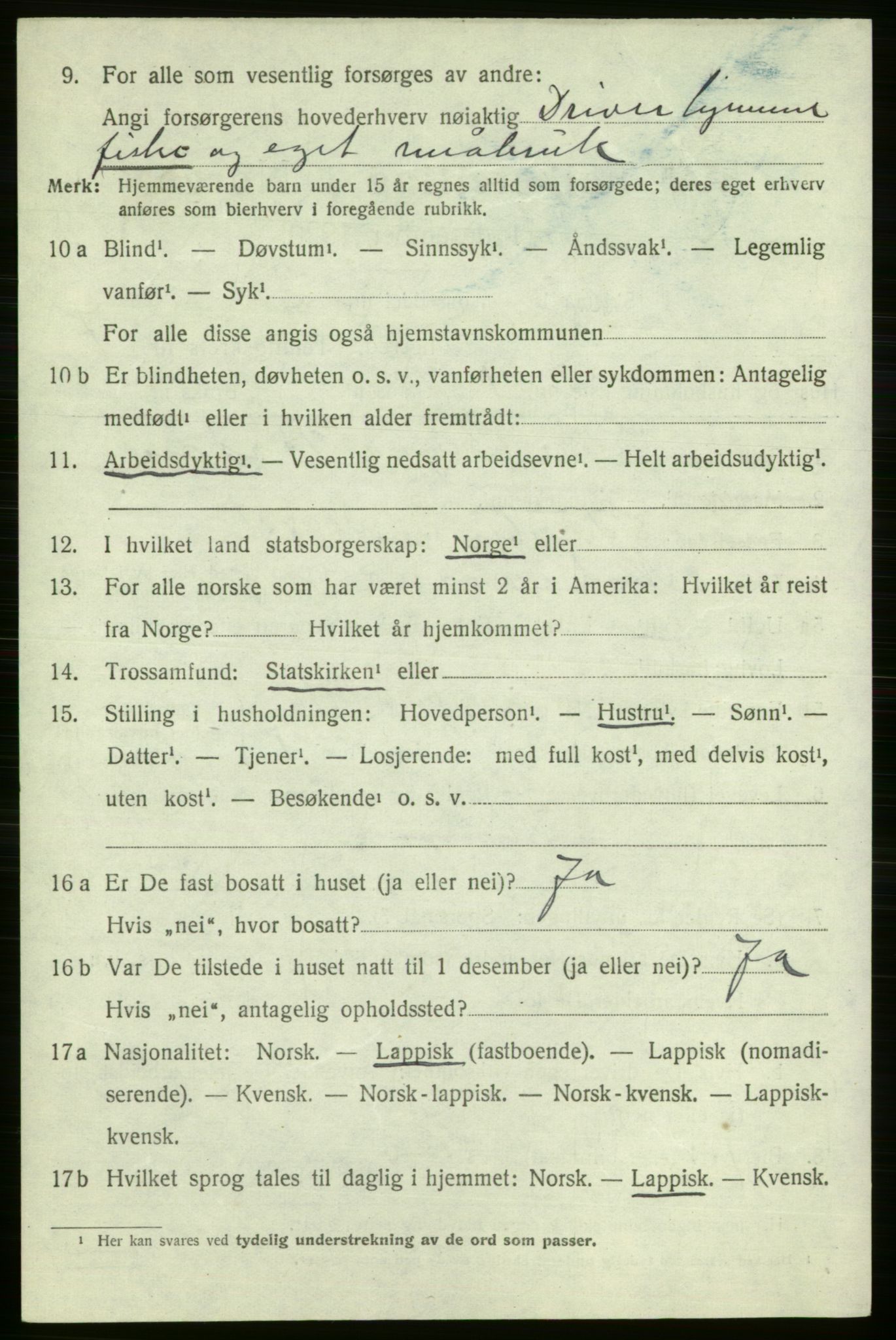 SATØ, 1920 census for Nord-Varanger, 1920, p. 3032