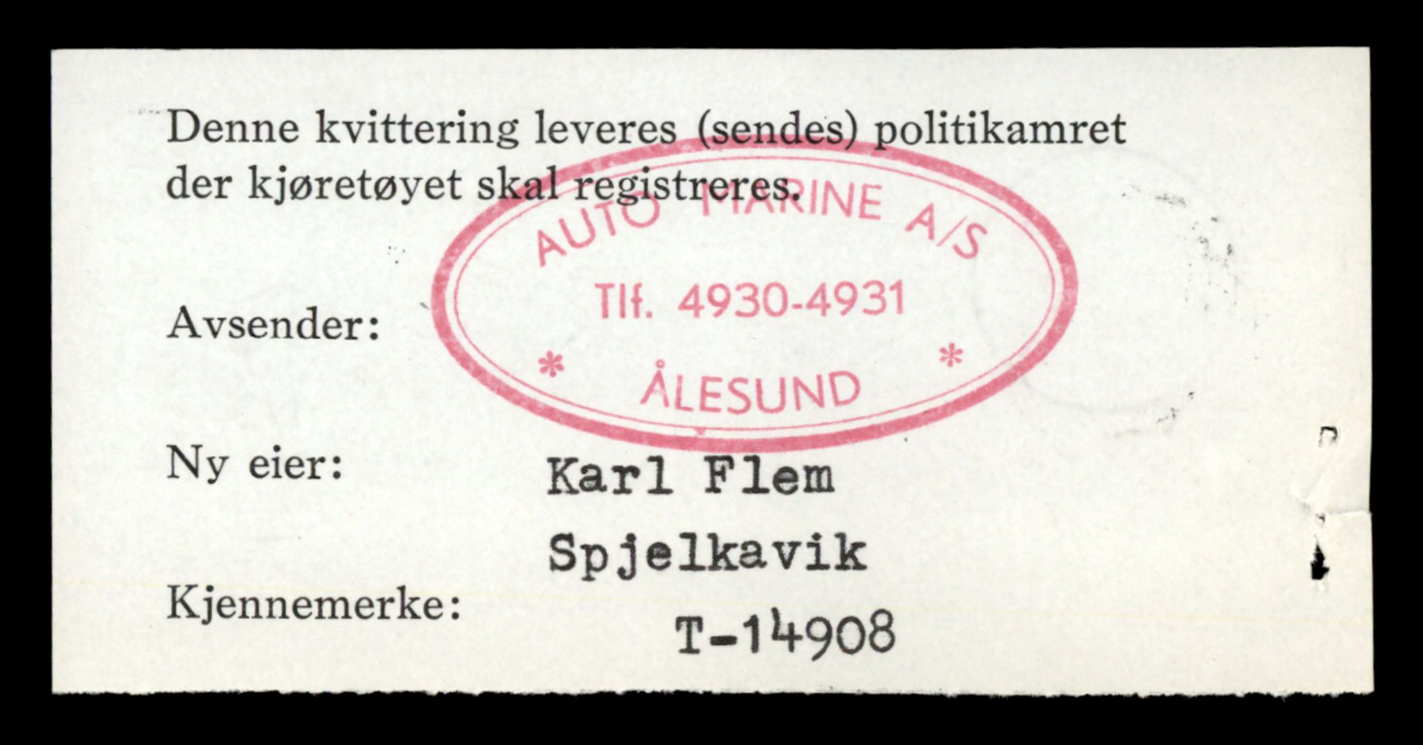 Møre og Romsdal vegkontor - Ålesund trafikkstasjon, AV/SAT-A-4099/F/Fe/L0049: Registreringskort for kjøretøy T 14864 - T 18613, 1927-1998, p. 1046