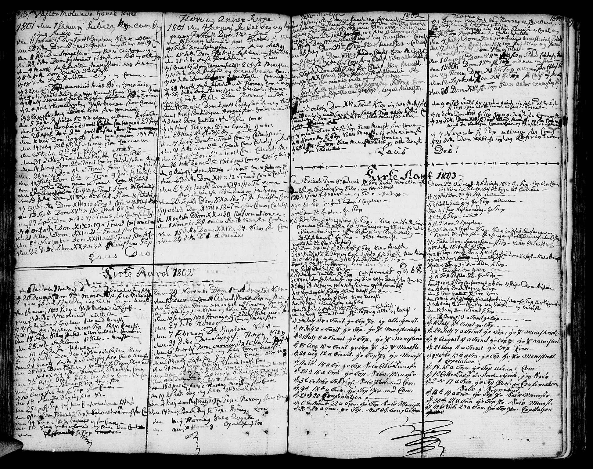 Vestre Moland sokneprestkontor, SAK/1111-0046/F/Fa/Fab/L0002: Parish register (official) no. A 2, 1760-1816, p. 164