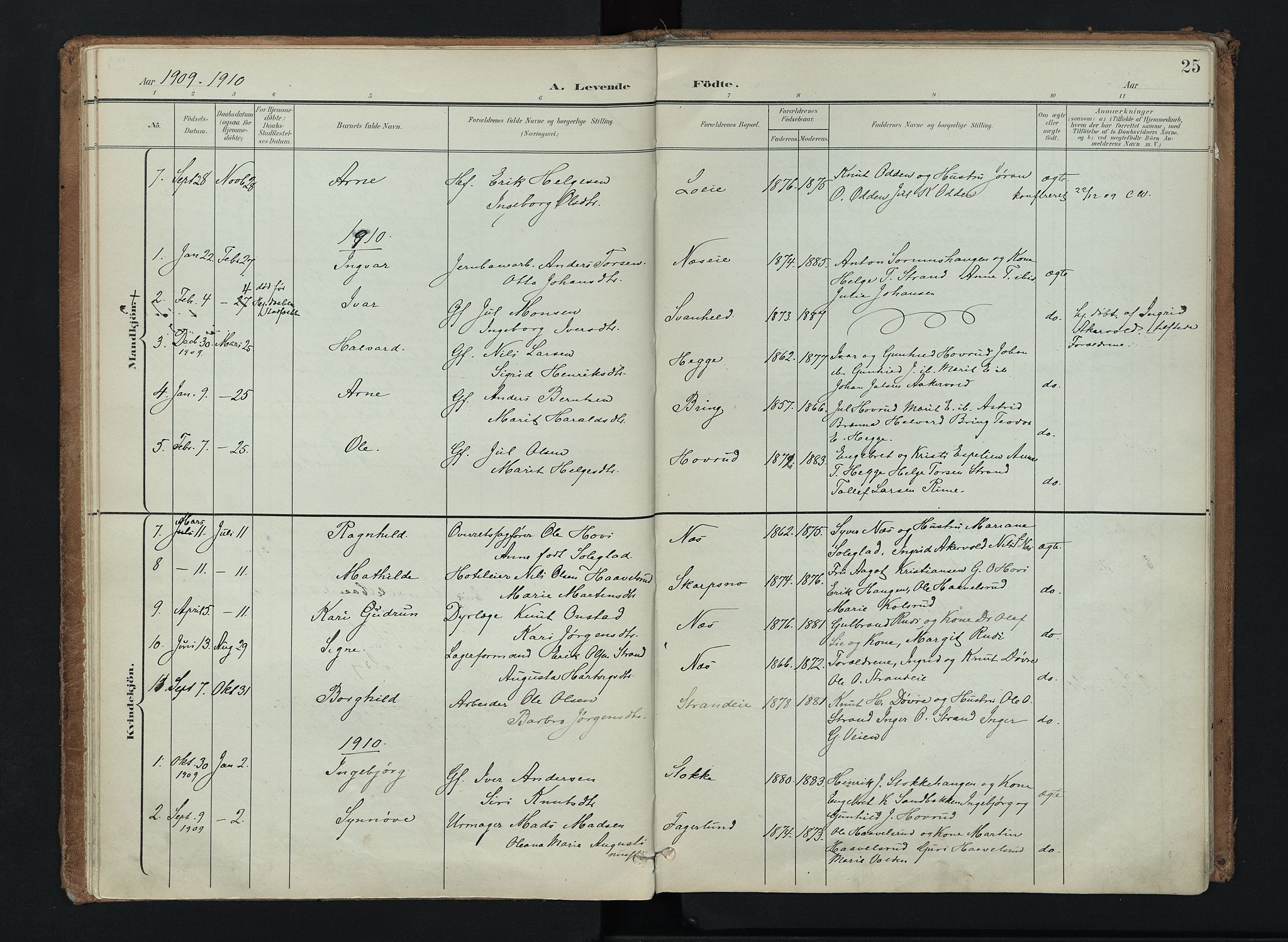 Nord-Aurdal prestekontor, SAH/PREST-132/H/Ha/Haa/L0016: Parish register (official) no. 16, 1897-1925, p. 25