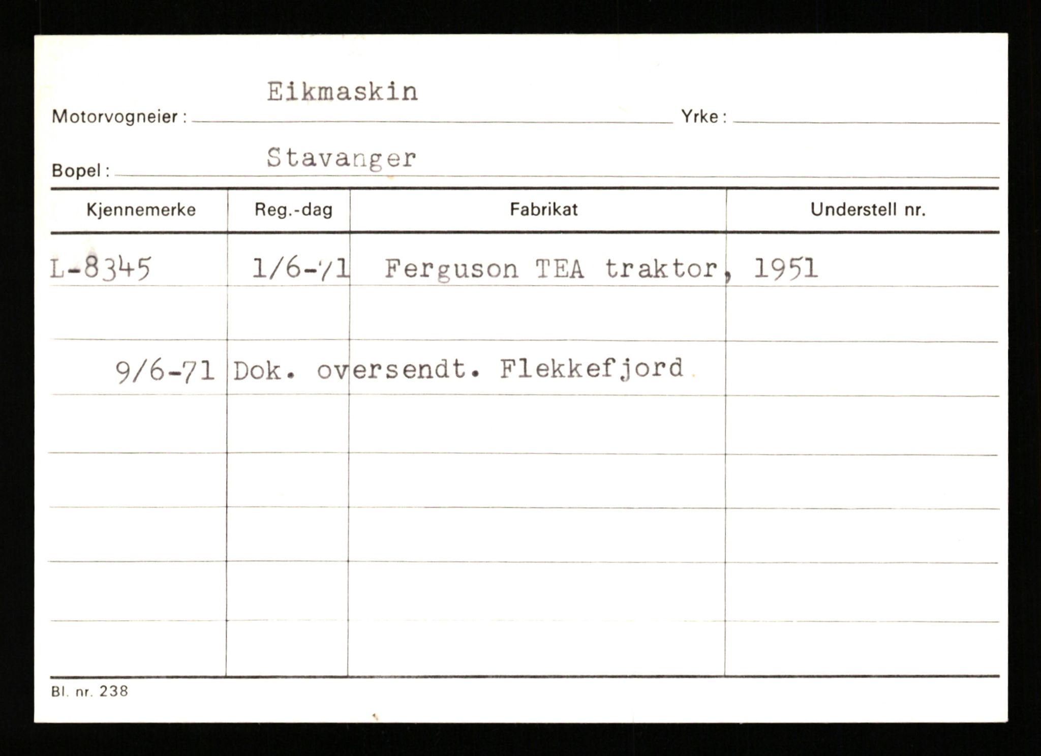 Stavanger trafikkstasjon, AV/SAST-A-101942/0/G/L0002: Registreringsnummer: 5791 - 10405, 1930-1971, p. 1473