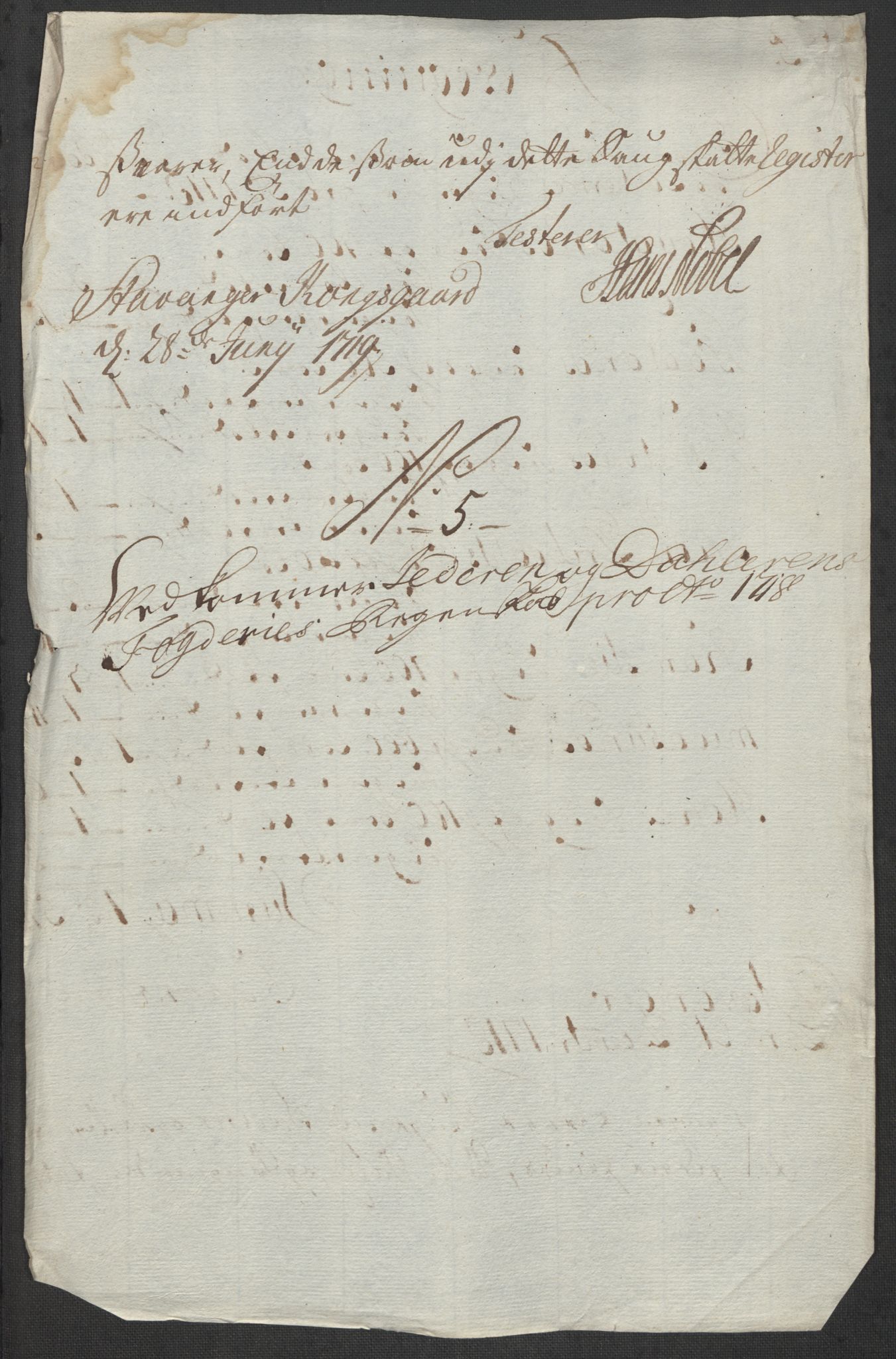 Rentekammeret inntil 1814, Reviderte regnskaper, Fogderegnskap, RA/EA-4092/R46/L2743: Fogderegnskap Jæren og Dalane, 1718, p. 35
