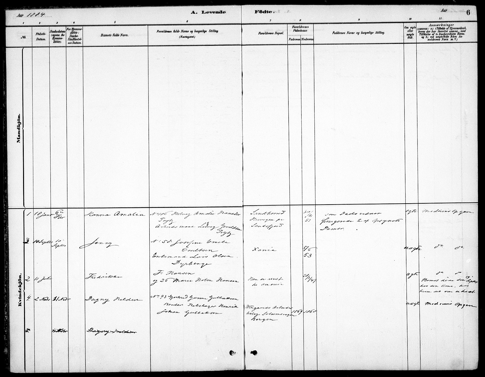 Kristiania tukthusprest Kirkebøker, AV/SAO-A-10881/F/Fa/L0005: Parish register (official) no. 5, 1879-1936, p. 6