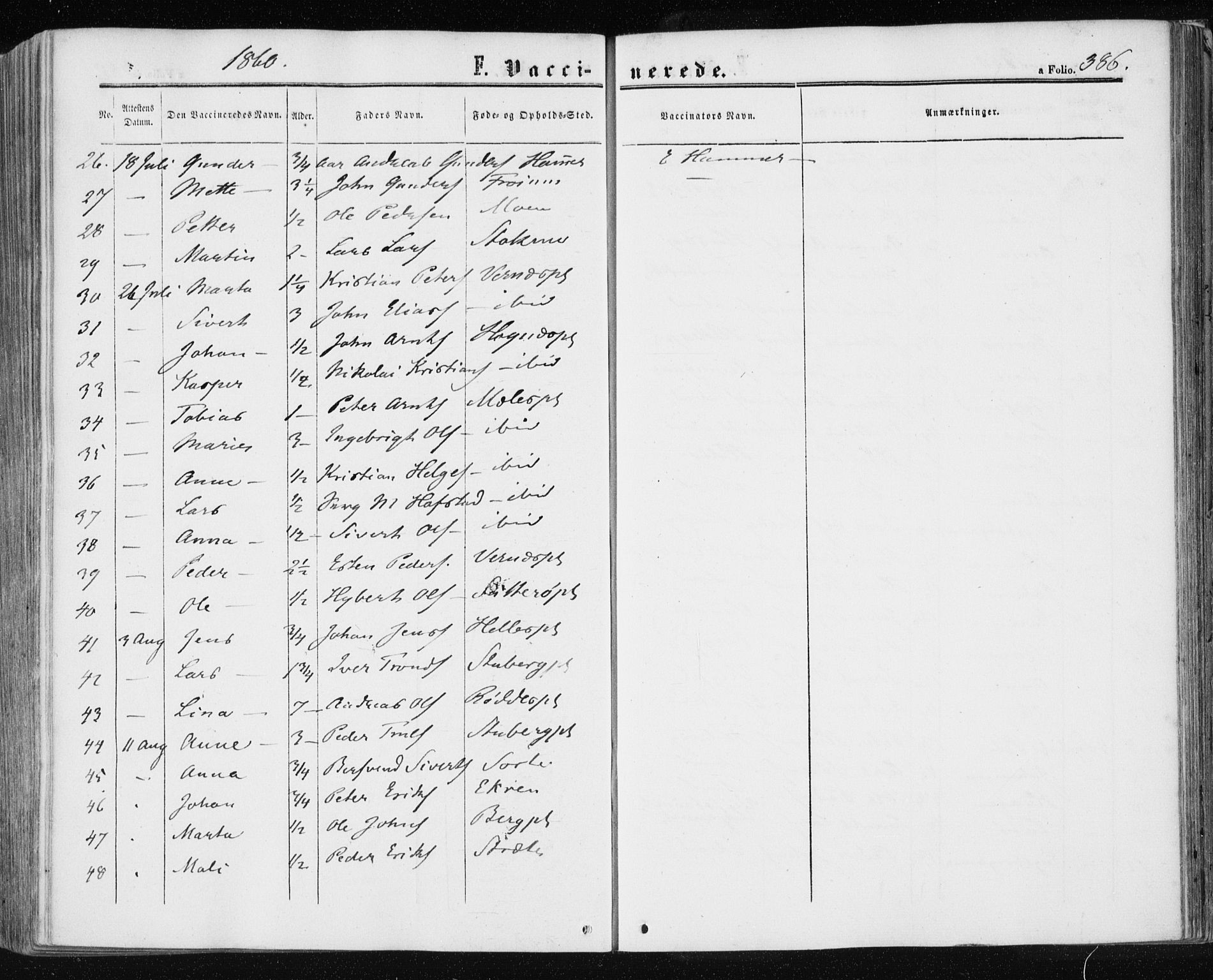 Ministerialprotokoller, klokkerbøker og fødselsregistre - Nord-Trøndelag, AV/SAT-A-1458/709/L0075: Parish register (official) no. 709A15, 1859-1870, p. 386