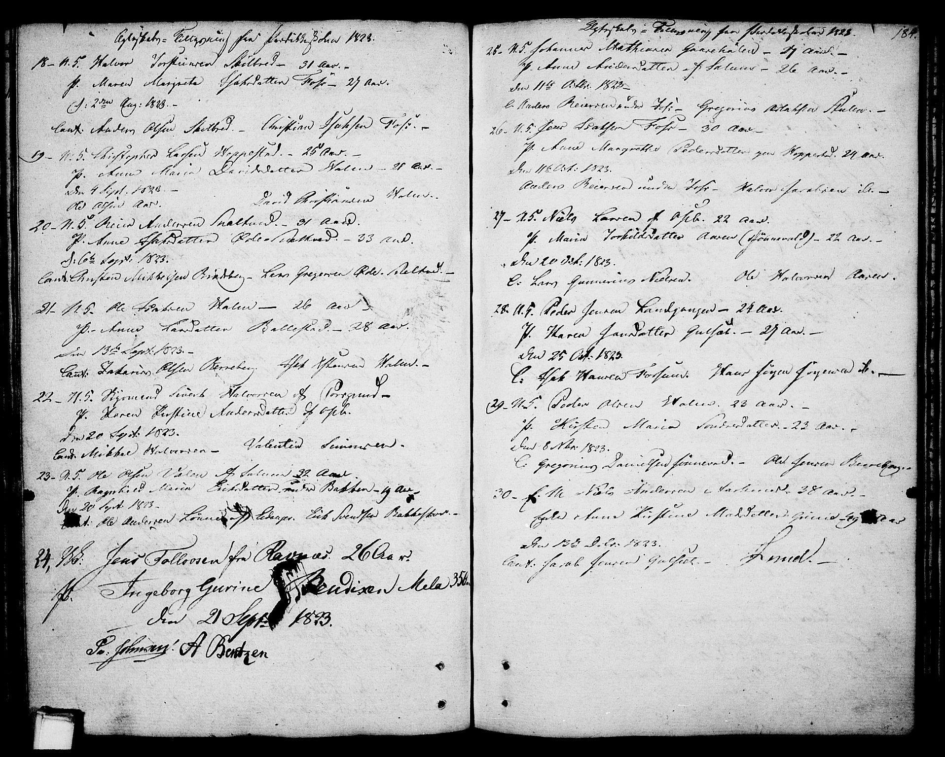 Gjerpen kirkebøker, SAKO/A-265/F/Fa/L0003: Parish register (official) no. I 3, 1796-1814, p. 184