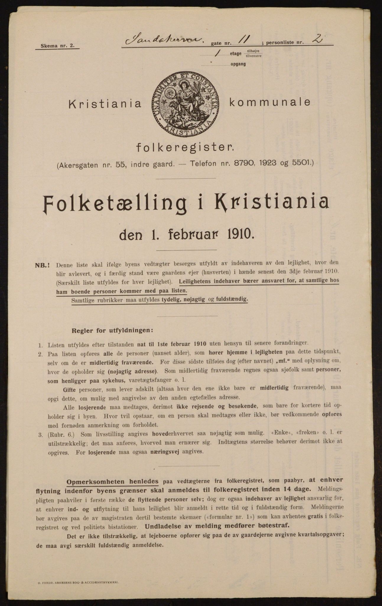 OBA, Municipal Census 1910 for Kristiania, 1910, p. 82981