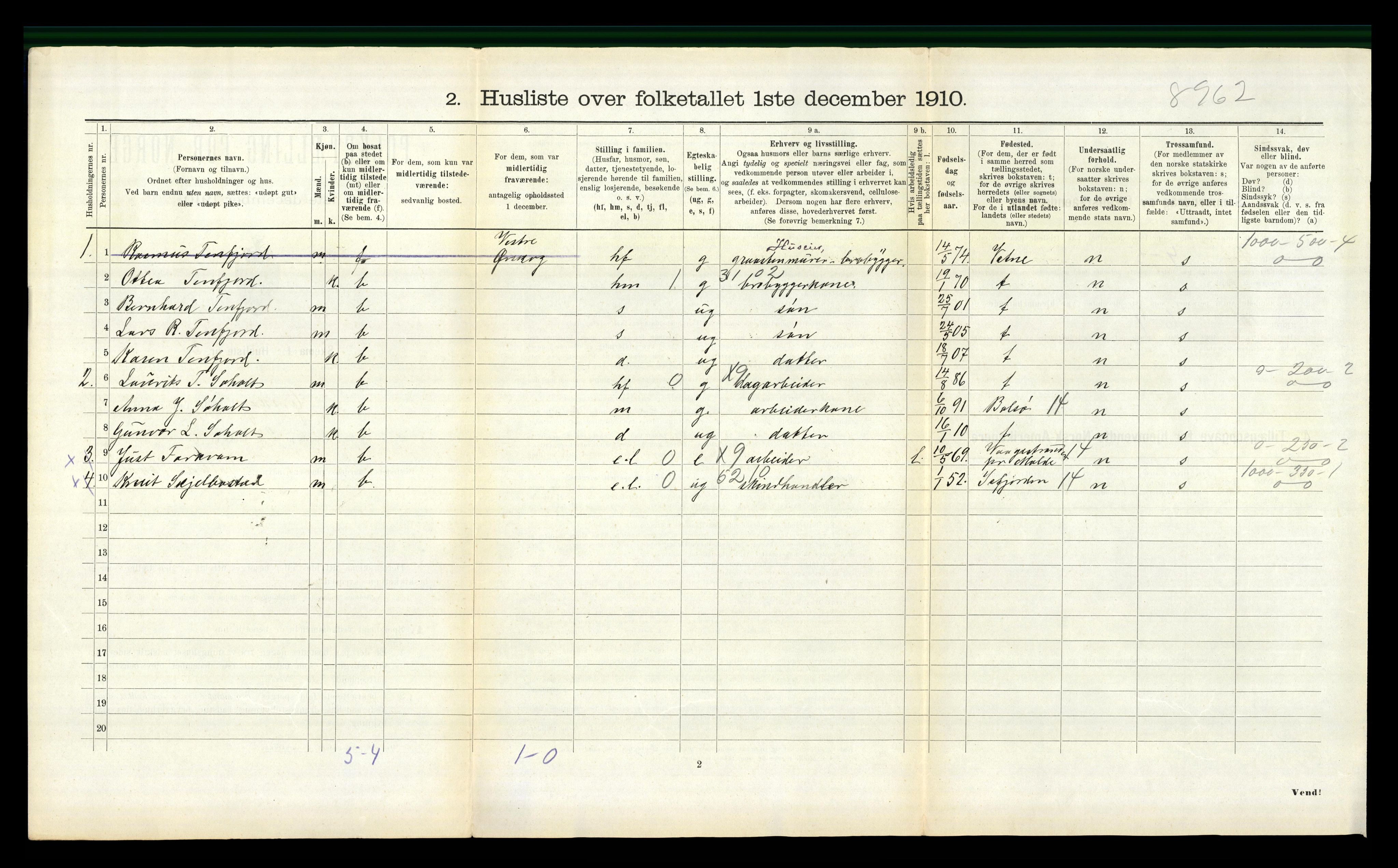 RA, 1910 census for Ørskog, 1910, p. 400